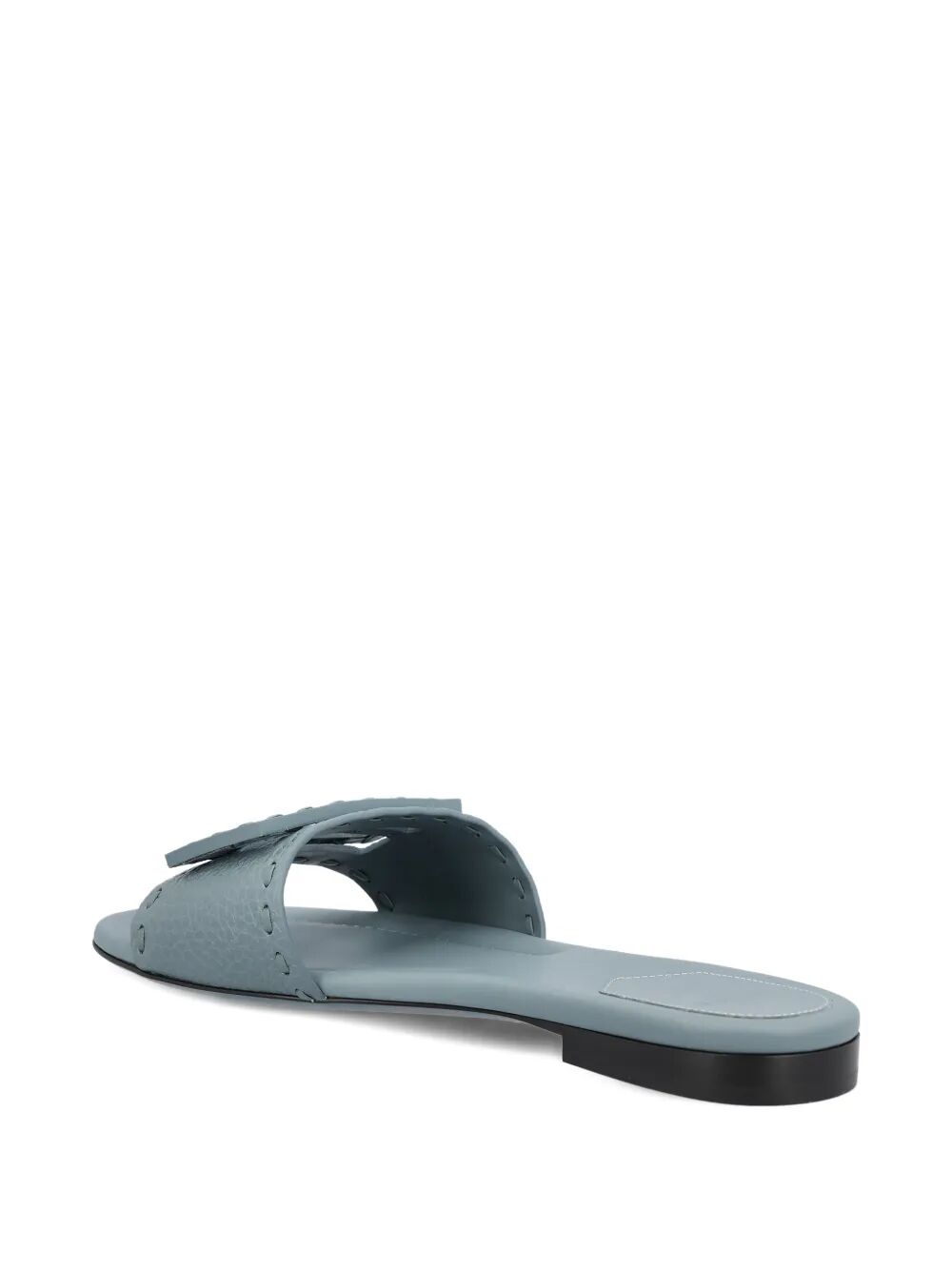 Fendi Women Baguette Wide-Band Leather Slides FENDI