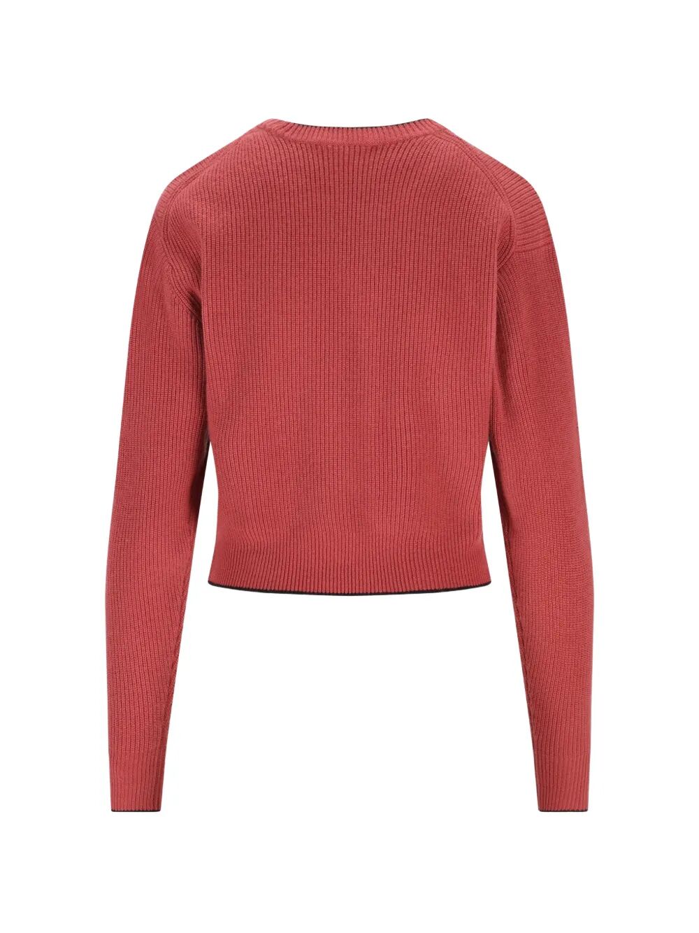 Chloe Women Cropped Fitted Wool Knit Logo Sweater CHLOE