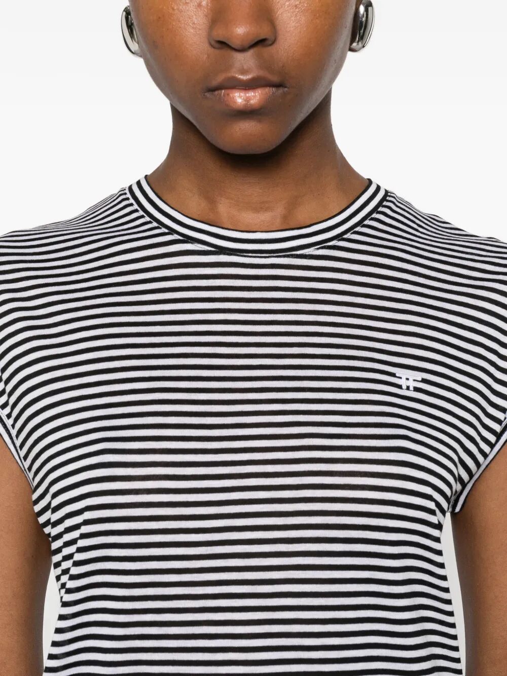 Tom Ford Women Striped Viscose T-Shirt TOM FORD