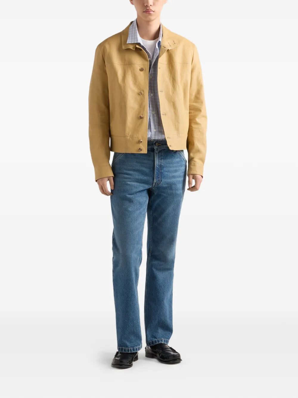Prada Men Tight Fit And Regular Waist Washed Denim Jeans PRADA
