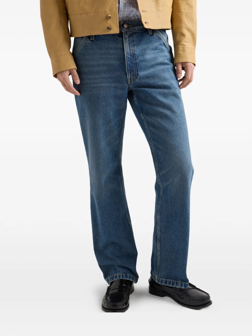 Prada Men Tight Fit And Regular Waist Washed Denim Jeans PRADA
