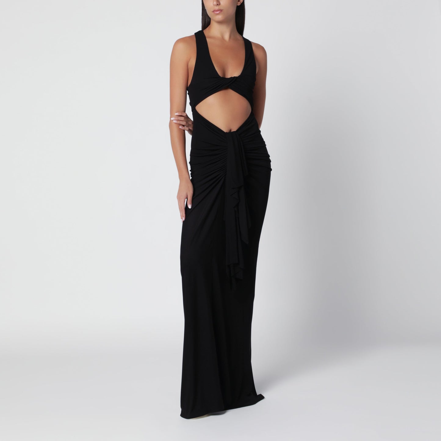 Christopher Esber Vivenda Black Draped Maxi Dress In Viscose Women CHRISTOPHER ESBER