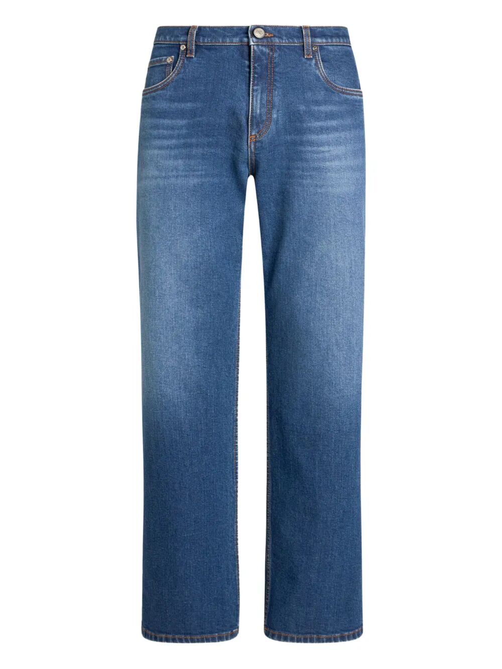 Etro Men Straight-Leg Jeans With Pegaso ETRO