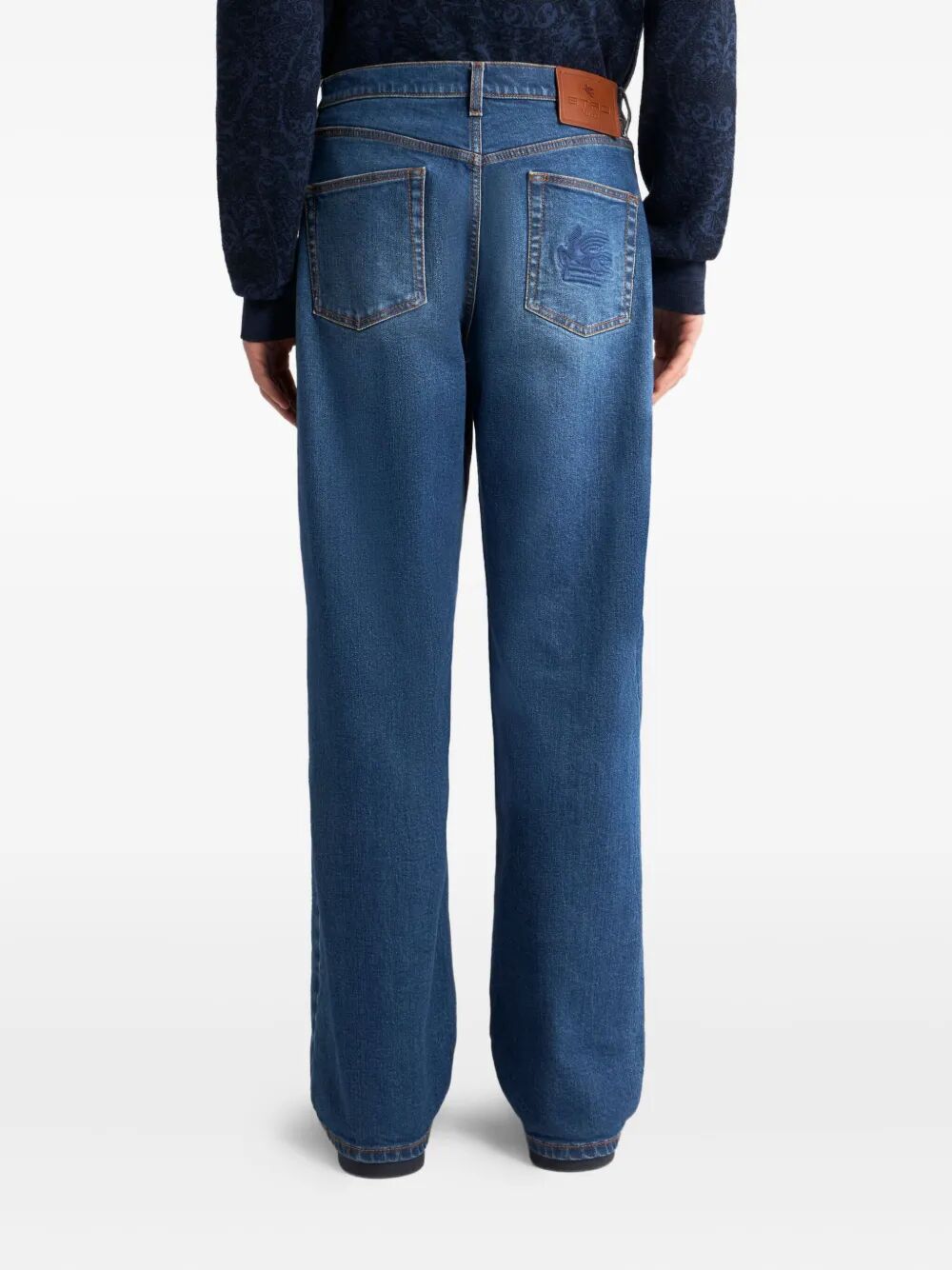 Etro Men Straight-Leg Jeans With Pegaso ETRO