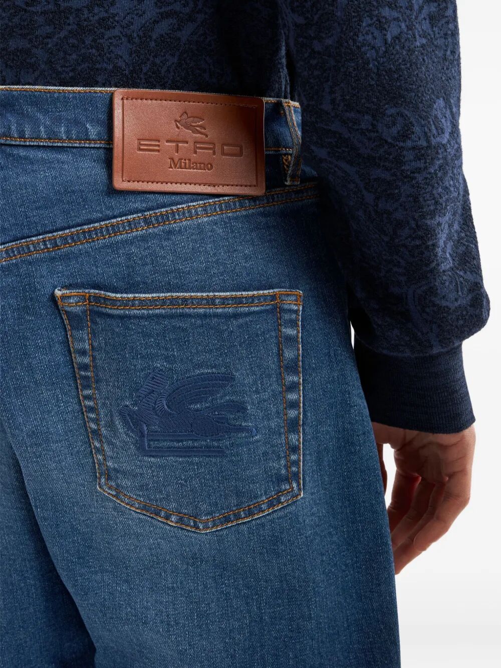 Etro Men Straight-Leg Jeans With Pegaso ETRO