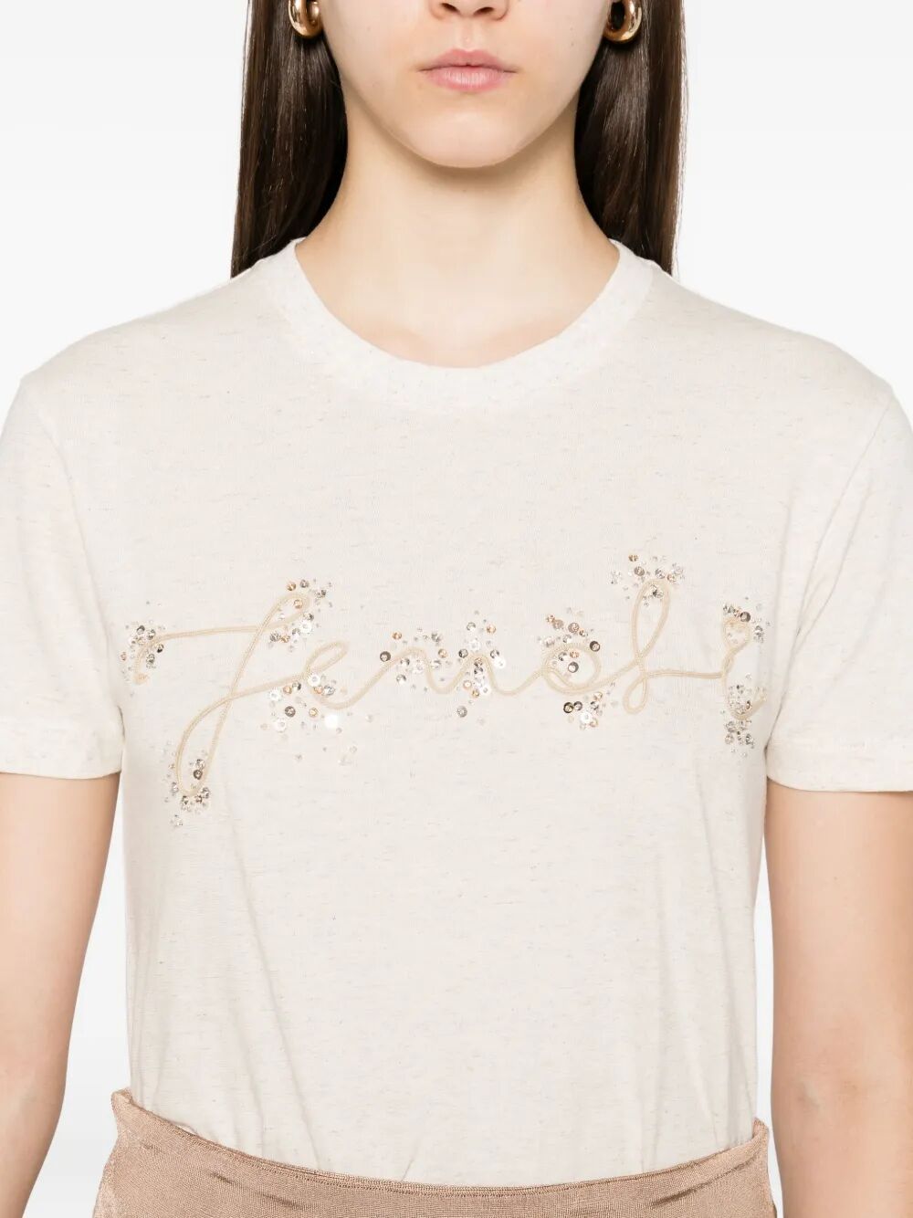 Fendi Women T-Shirt Fendi Embr FENDI