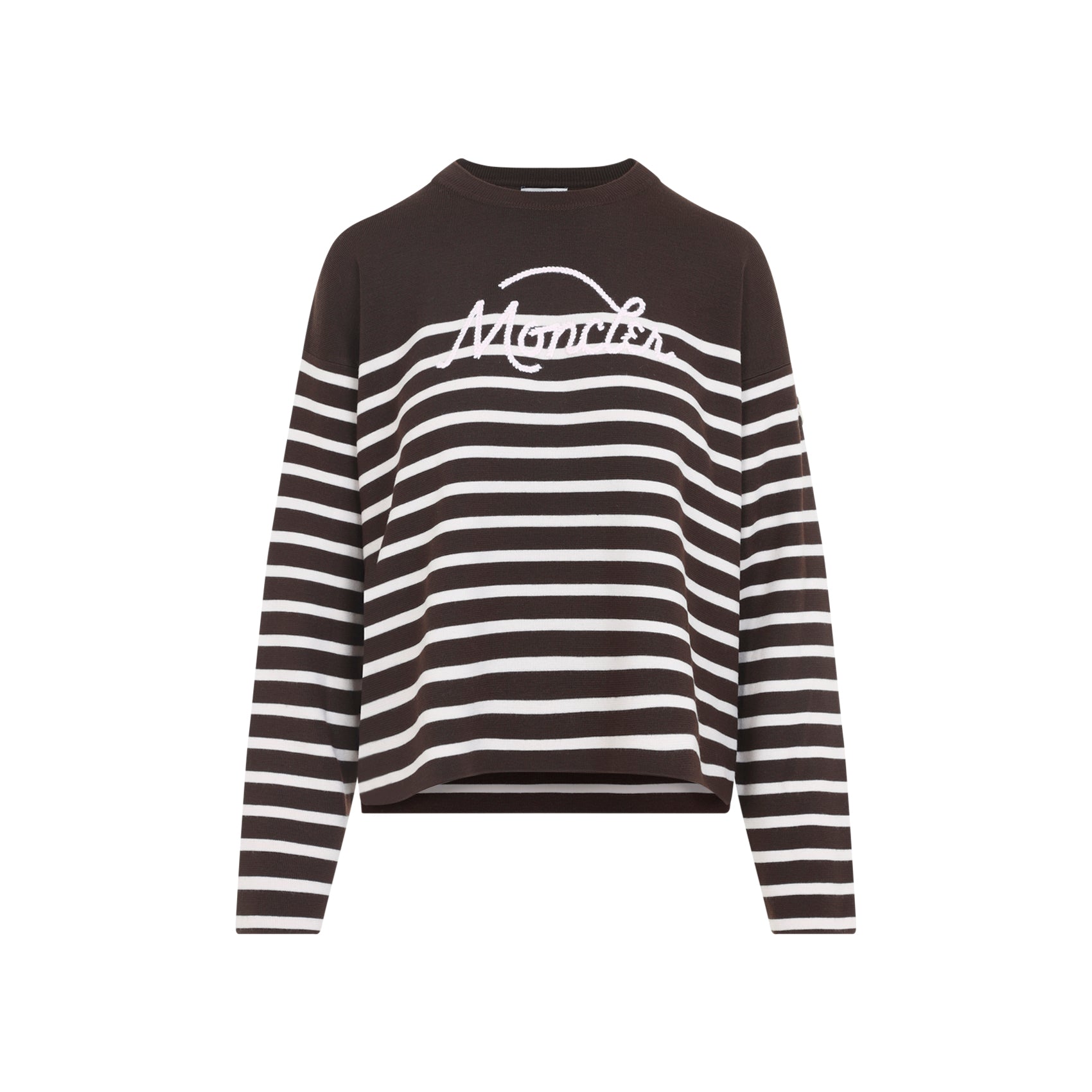 Moncler Striped Logo Knit Sweater Women MONCLER