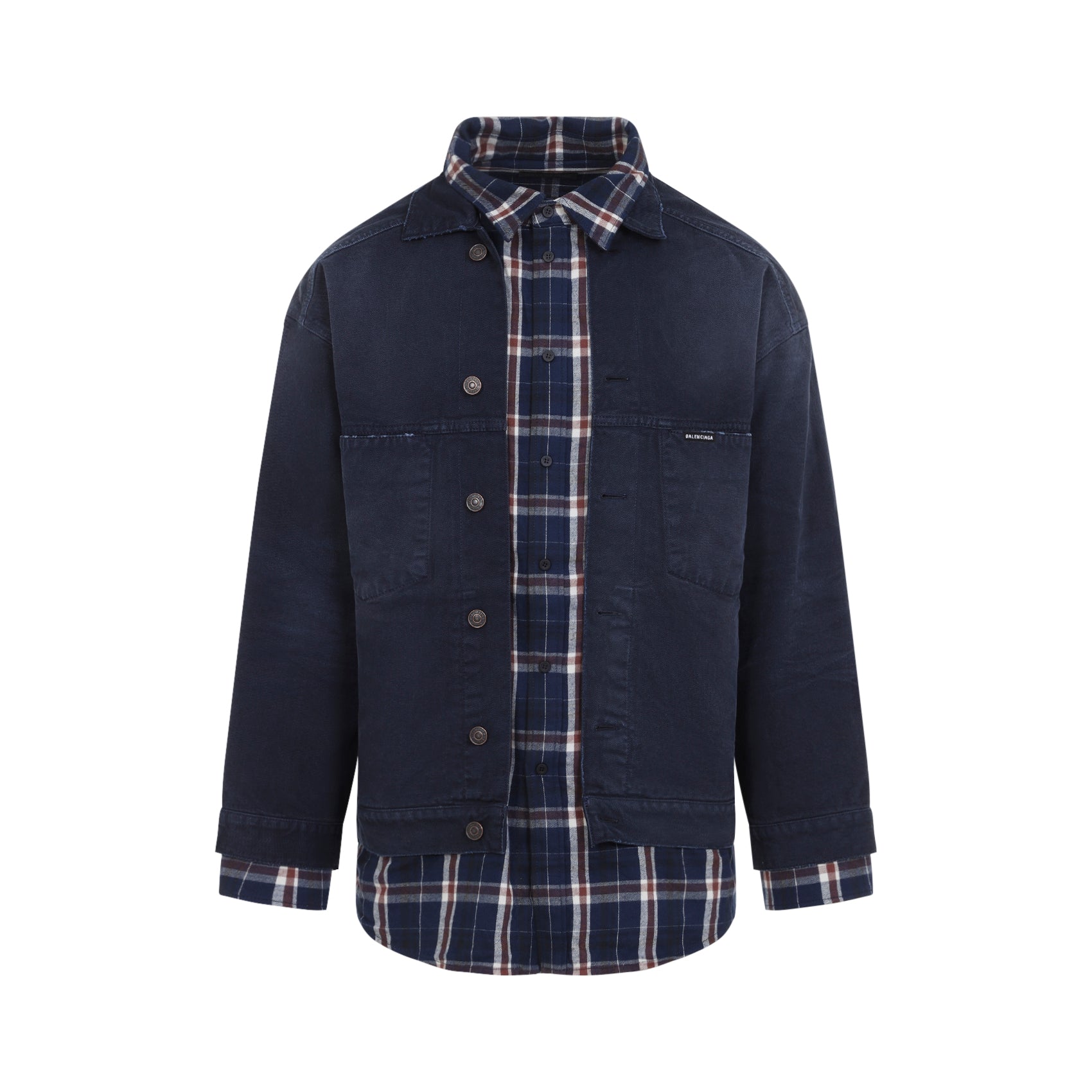 Balenciaga Patched Shirt Jacket Men BALENCIAGA