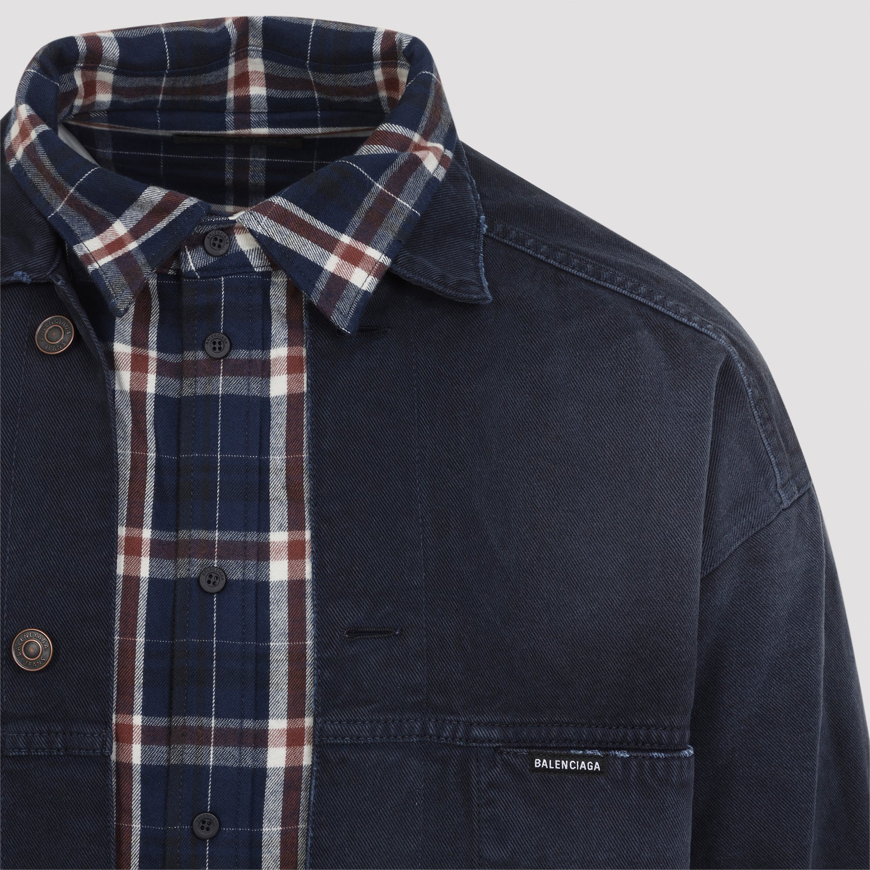 Balenciaga Patched Shirt Jacket Men BALENCIAGA