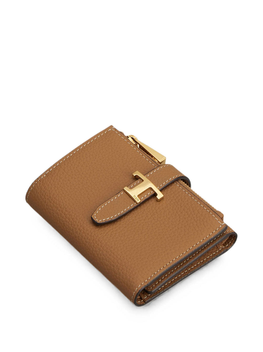 Tod's Women Tri-Fold Leather Wallet With Strap And Mini T Timeless Accessory TOD'S
