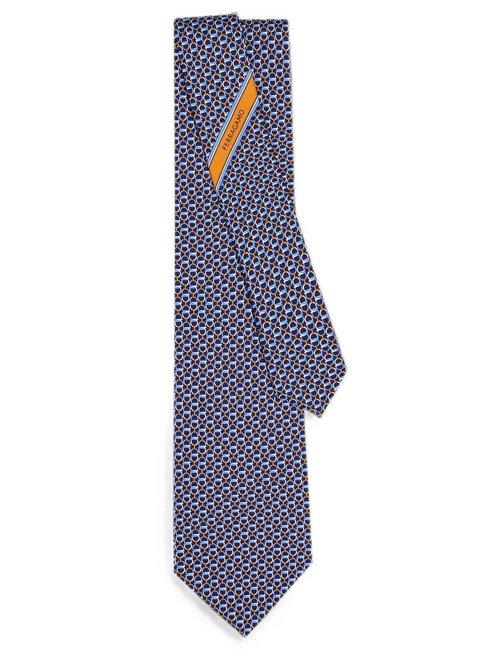 Ferragamo Men Gancini-Print Silk Tie FERRAGAMO