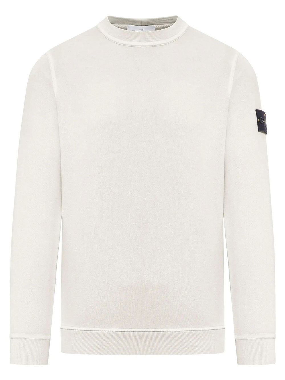 Stone Island Men Crew Neck Cotton Jersey Sweatshirt STONE ISLAND