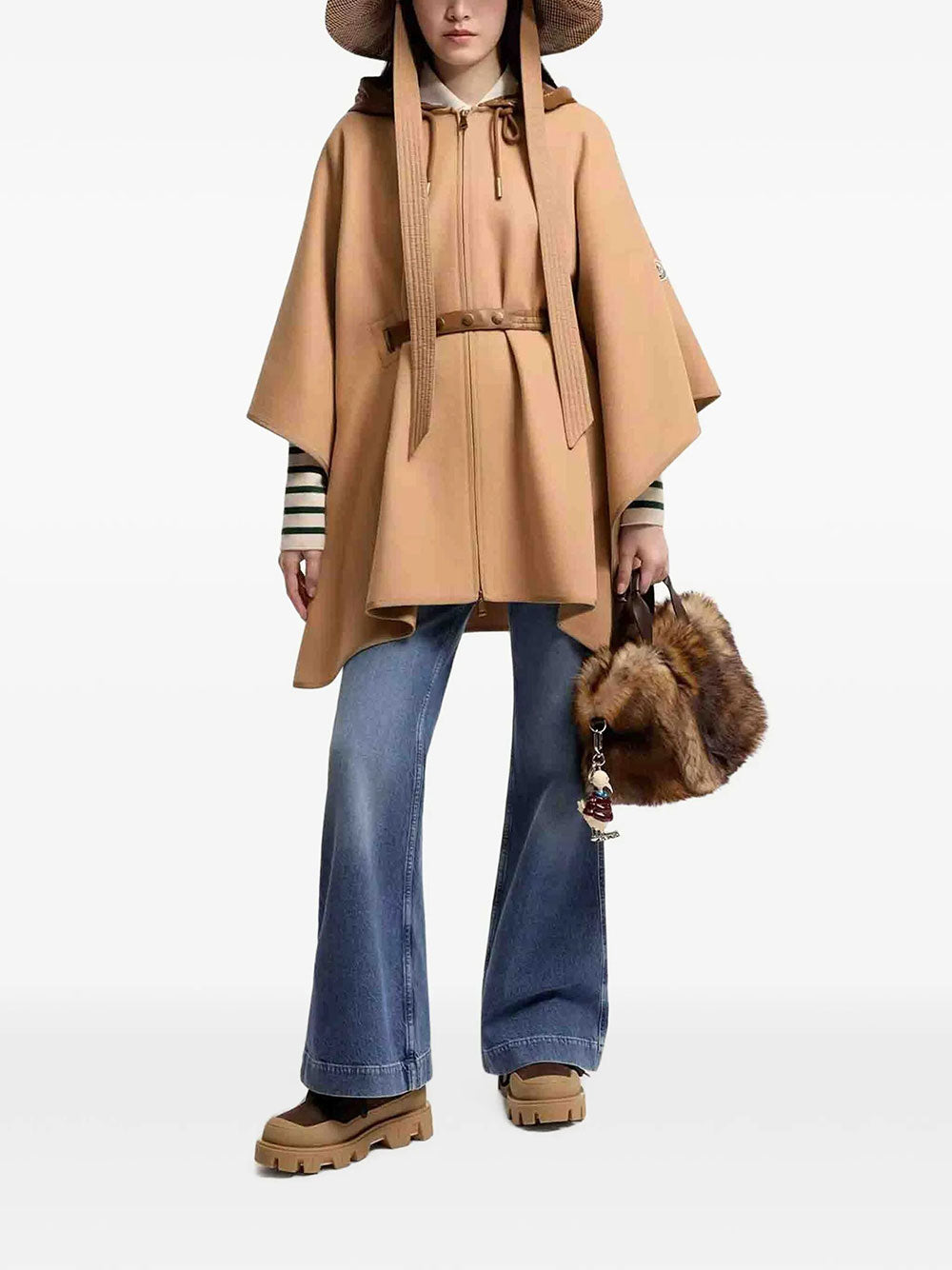 Moncler Women Padded Wool Blend Cape MONCLER