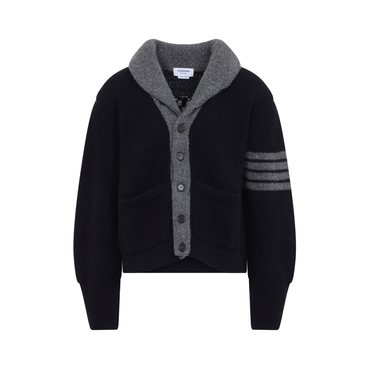 Thom Browne 65 Jersey Collar Cardigan Men THOM BROWNE