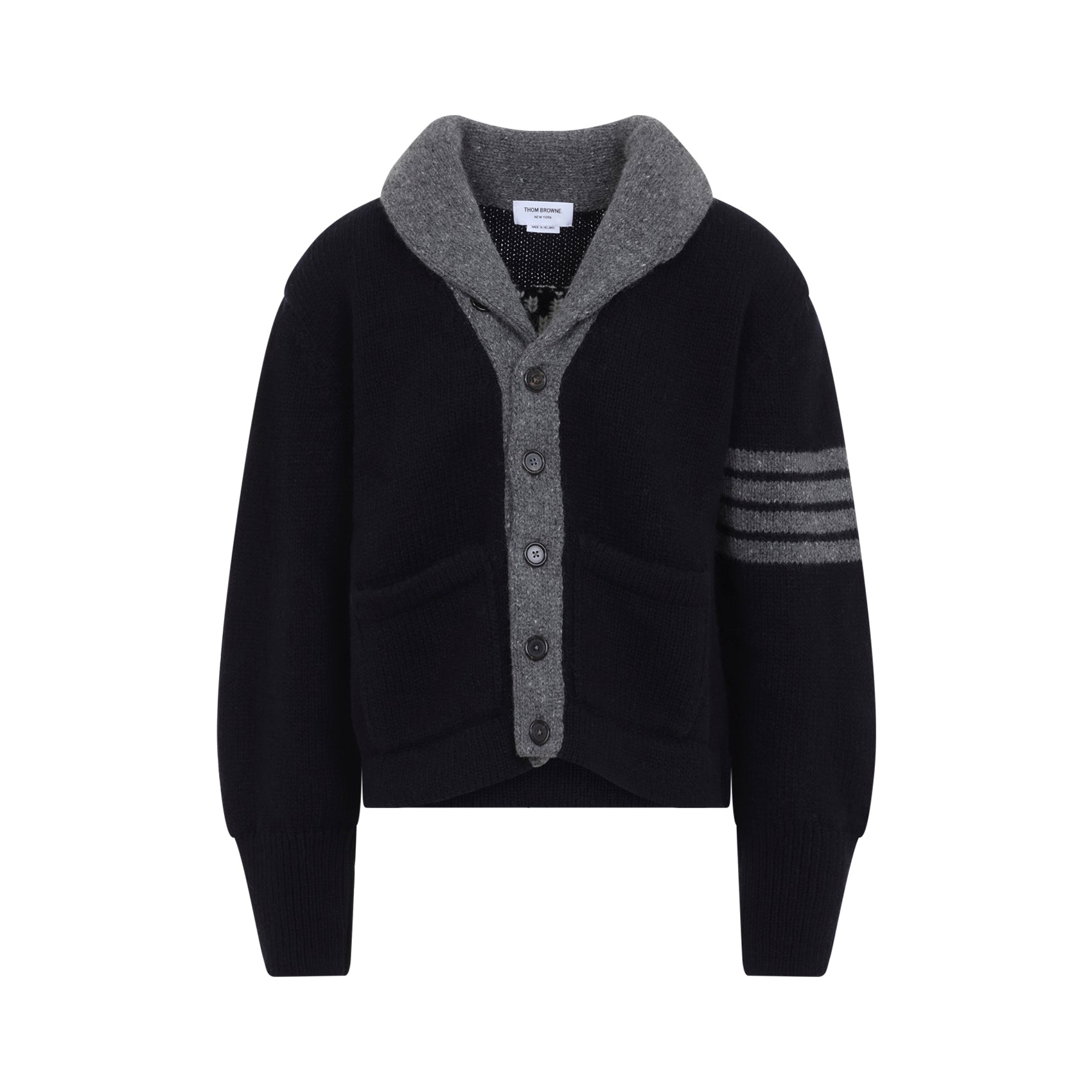 Thom Browne 65 Jersey Collar Cardigan Men THOM BROWNE