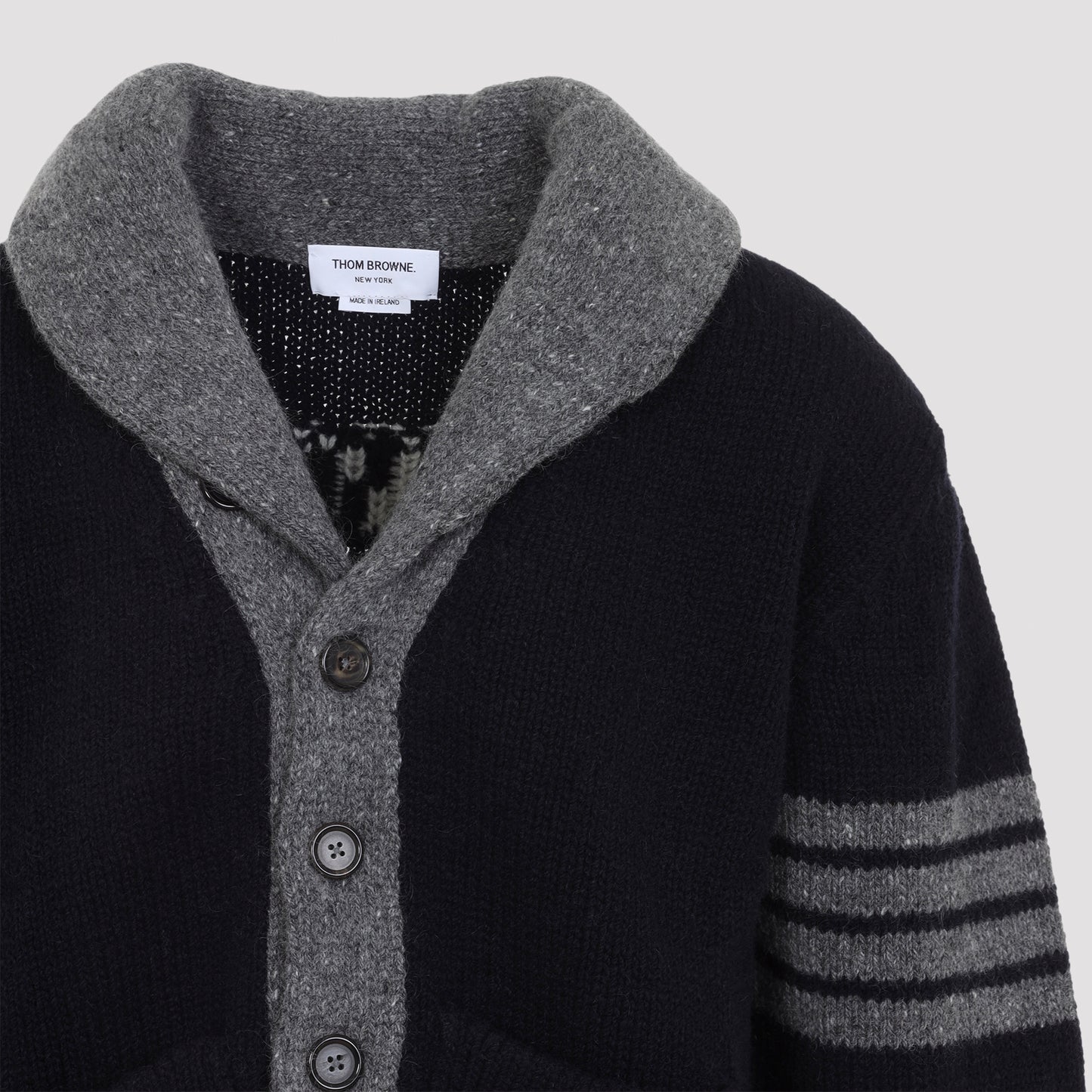 Thom Browne 65 Jersey Collar Cardigan Men THOM BROWNE