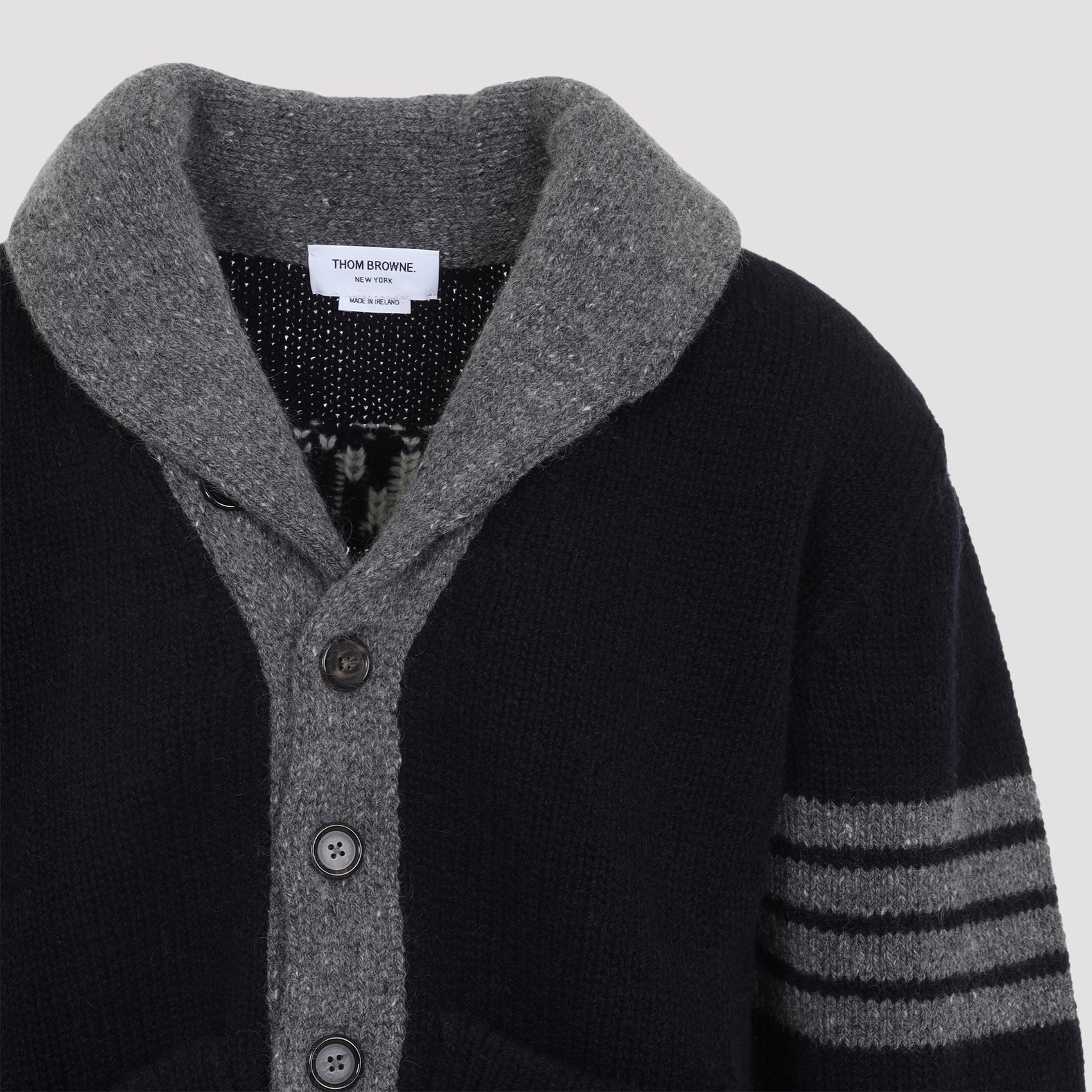 Thom Browne 65 Jersey Collar Cardigan Men THOM BROWNE