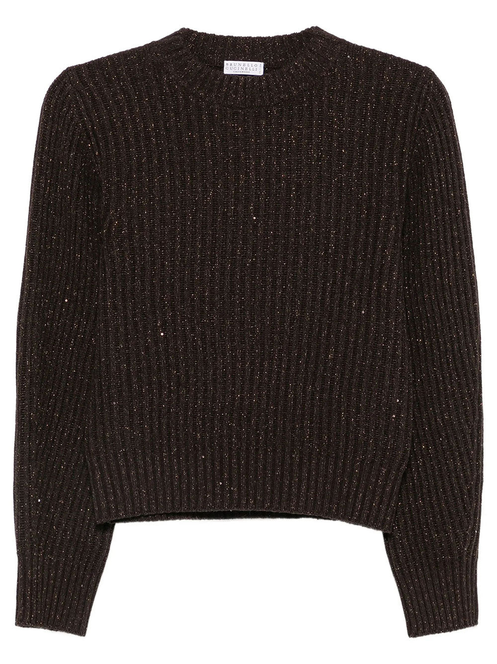 Brunello Cucinelli Women Sparkling & Dazzling Cashmere And Wool Ribbed Sweater BRUNELLO CUCINELLI