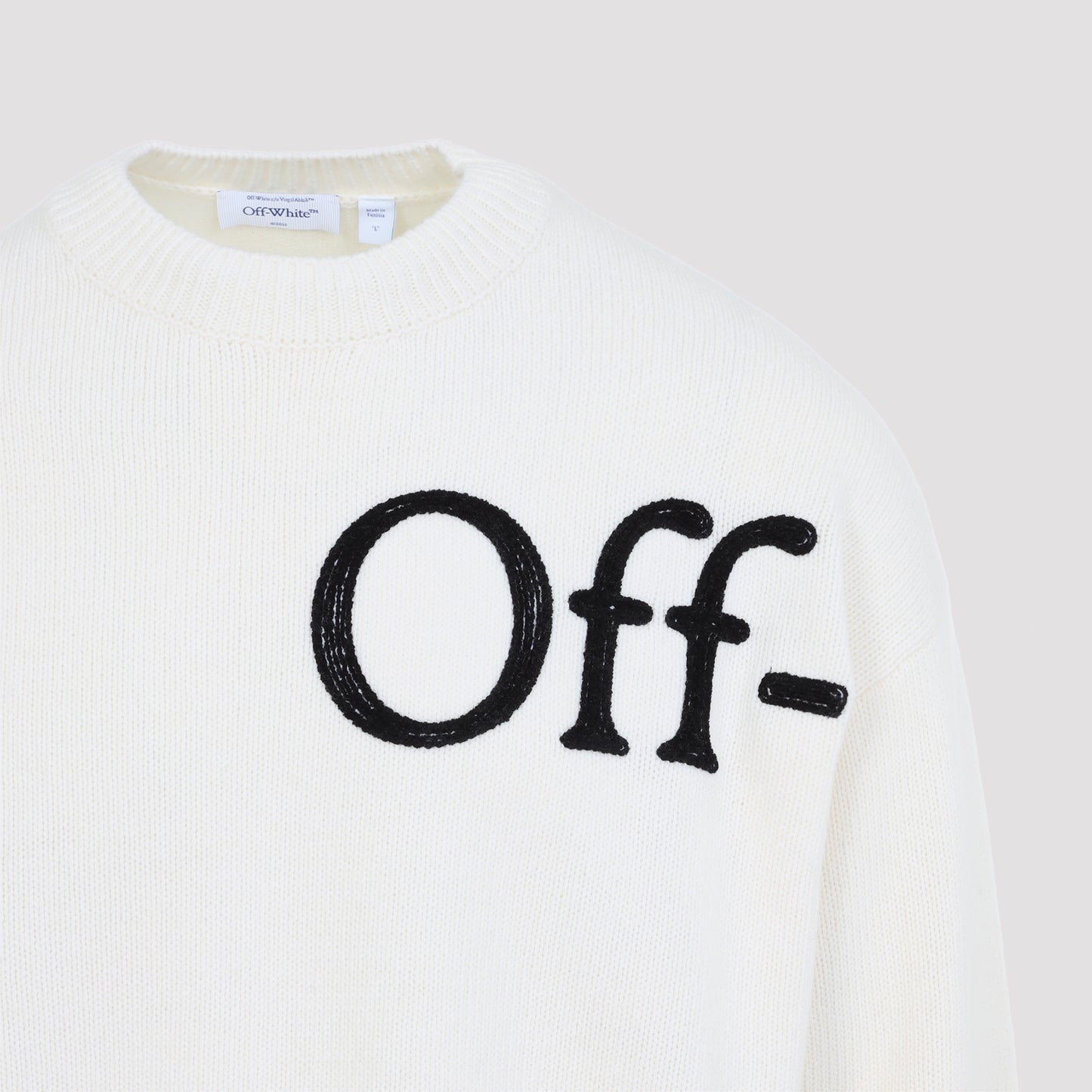 Off White Bookish Shared Knit Crewneck Men OFF-WHITE