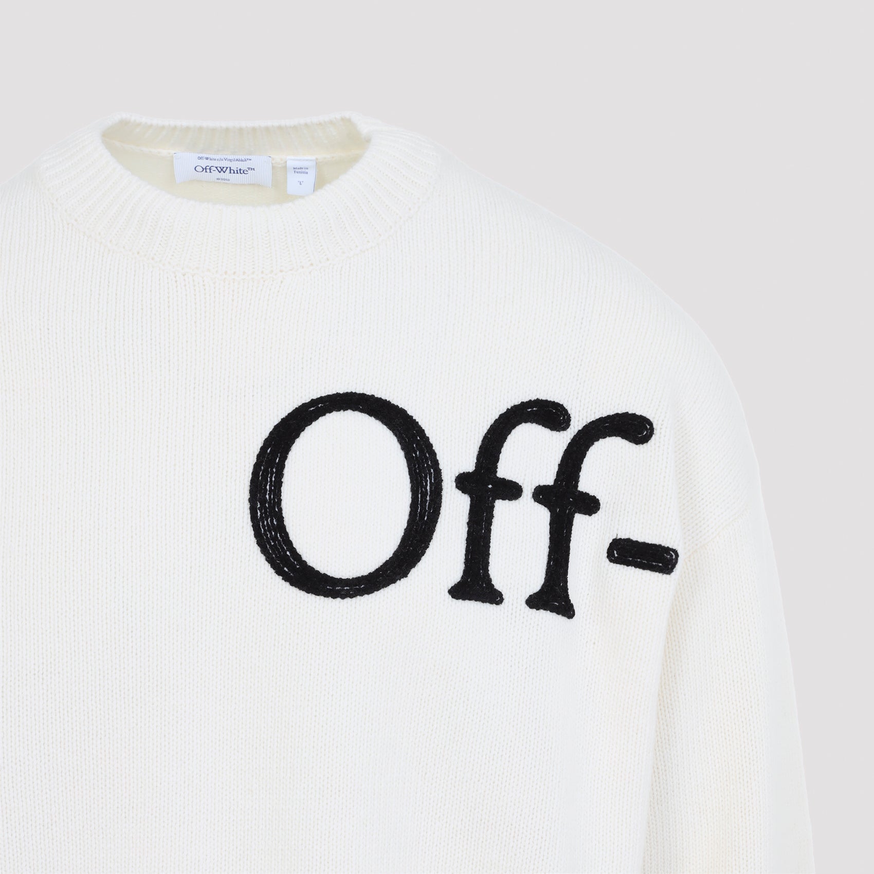 Off White Bookish Shared Knit Crewneck Men OFF-WHITE