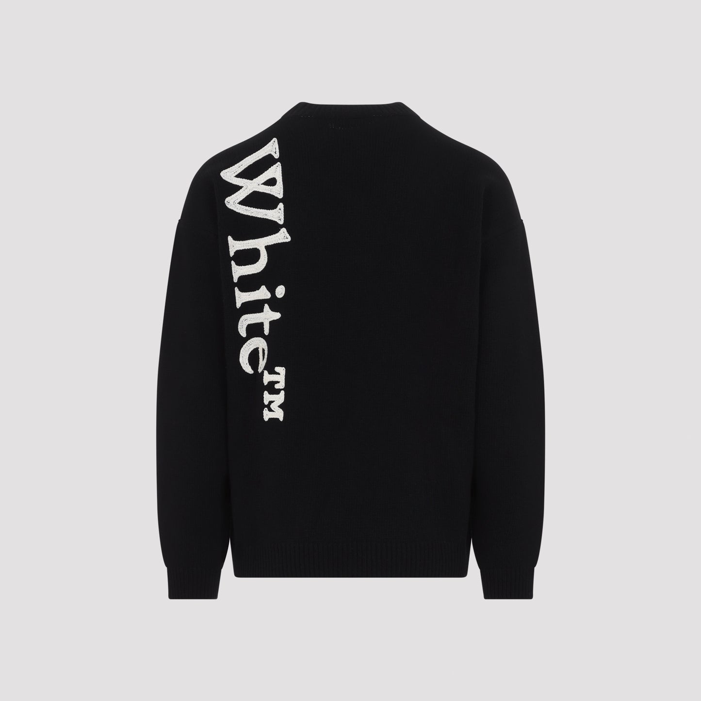 Off White Vertical Bookish Knit Crewneck Men OFF-WHITE