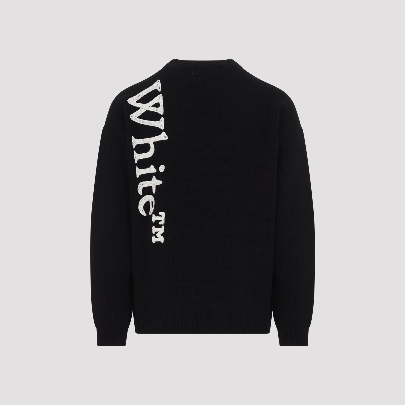 Off White Vertical Bookish Knit Crewneck Men OFF-WHITE