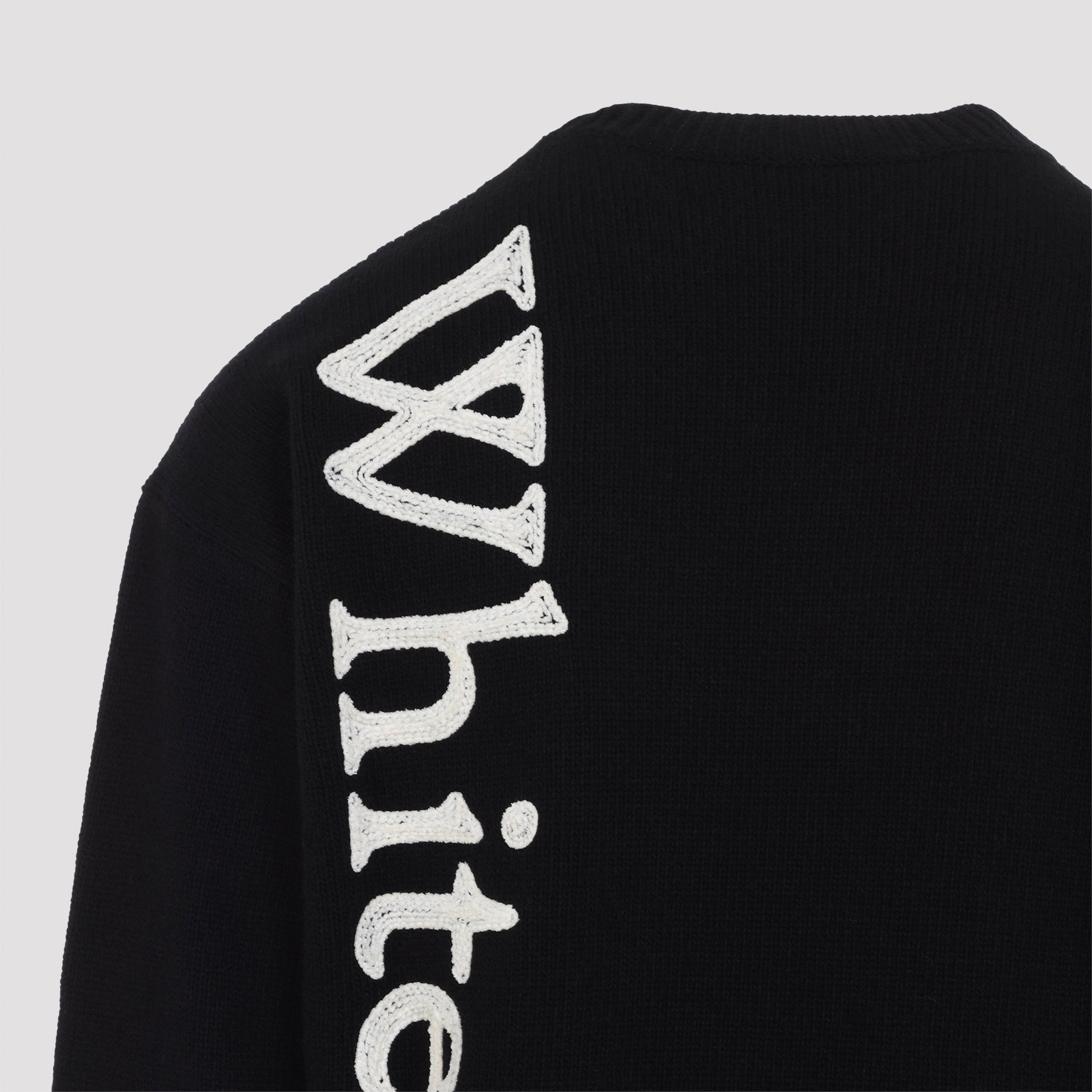 Off White Vertical Bookish Knit Crewneck Men OFF-WHITE