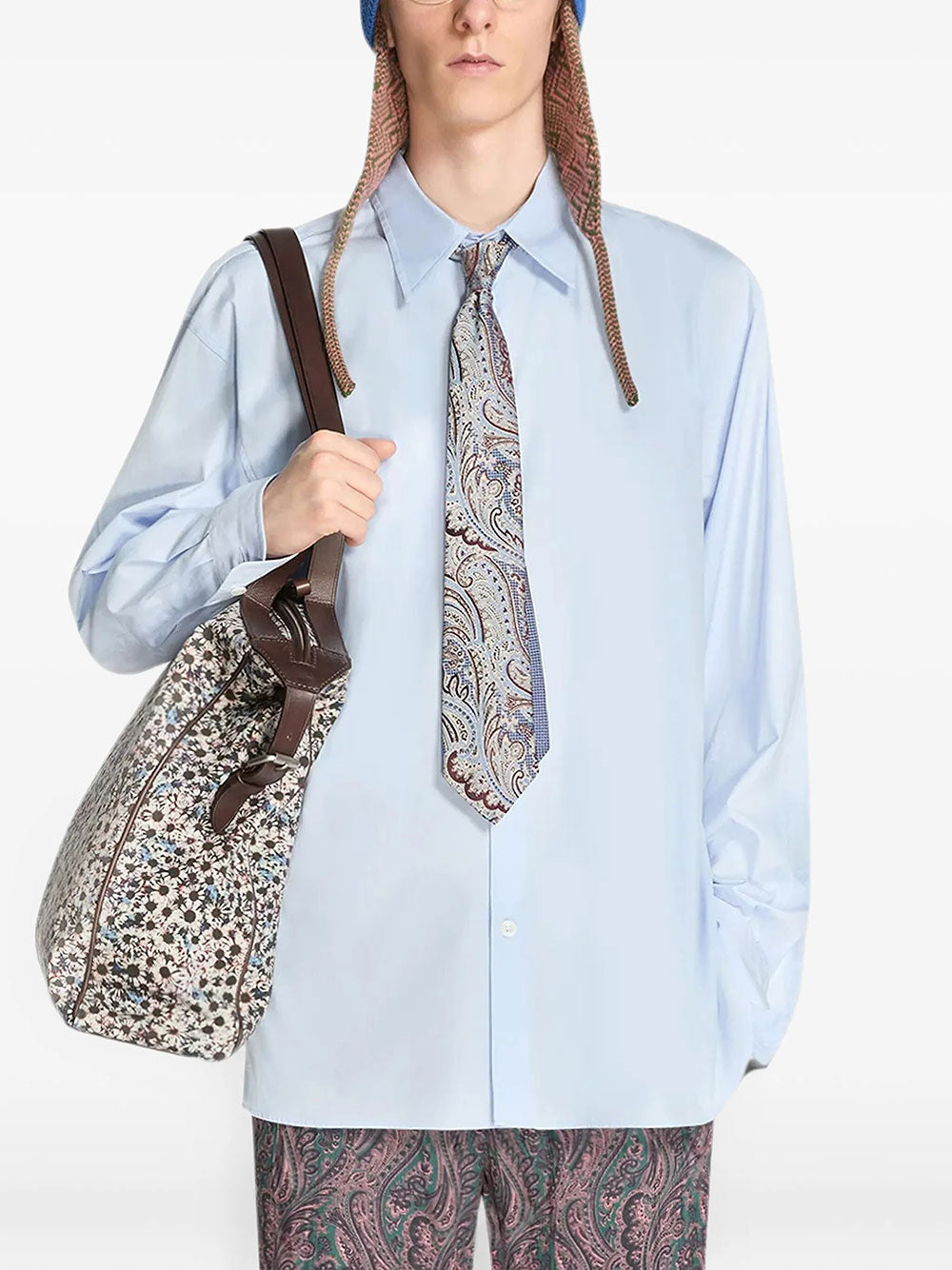 Dries Van Noten Men Tie 102 Q.4901 M.W.Tie Sky DRIES VAN NOTEN