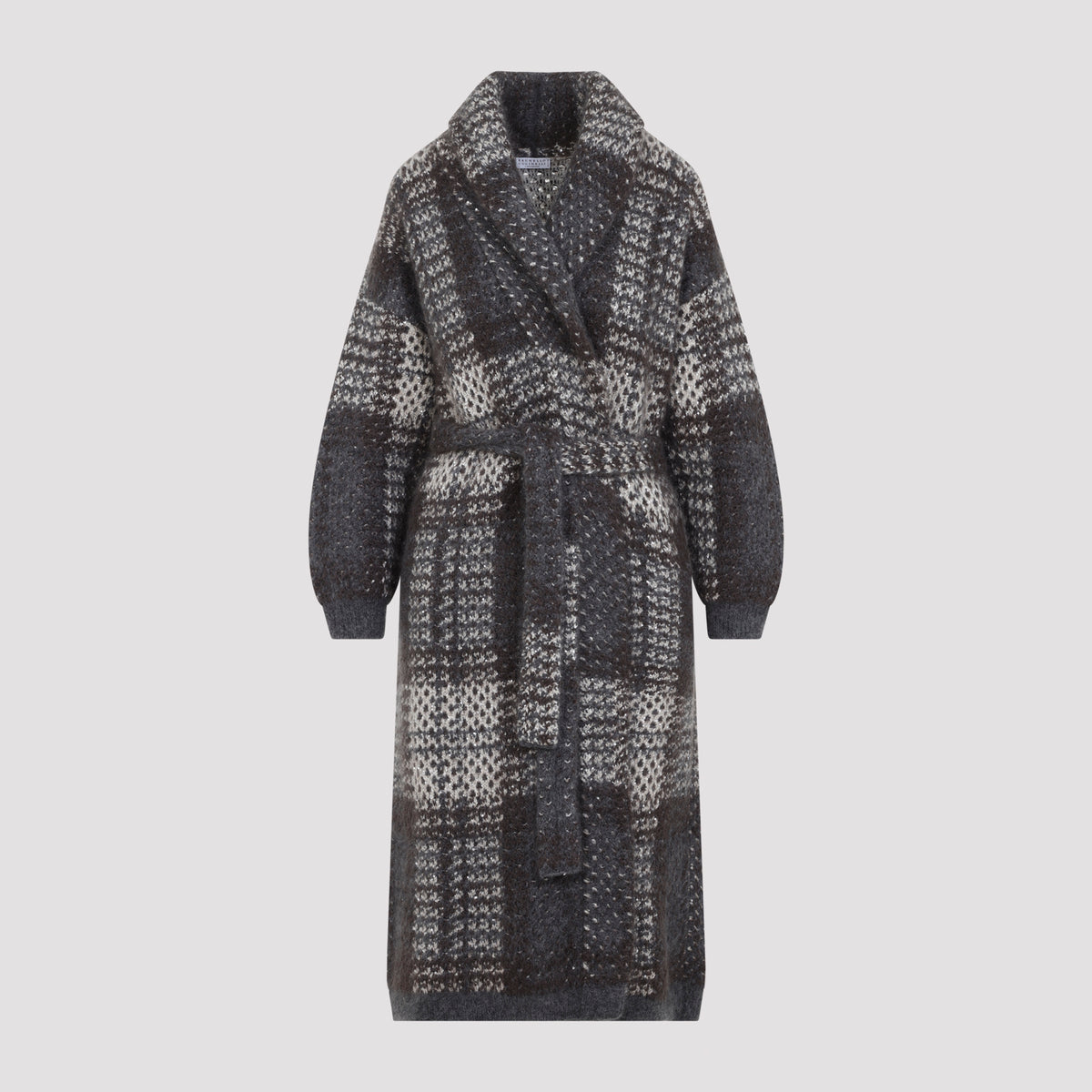 Brunello Cucinelli Macrocheck Cardigan Coat Women BRUNELLO CUCINELLI