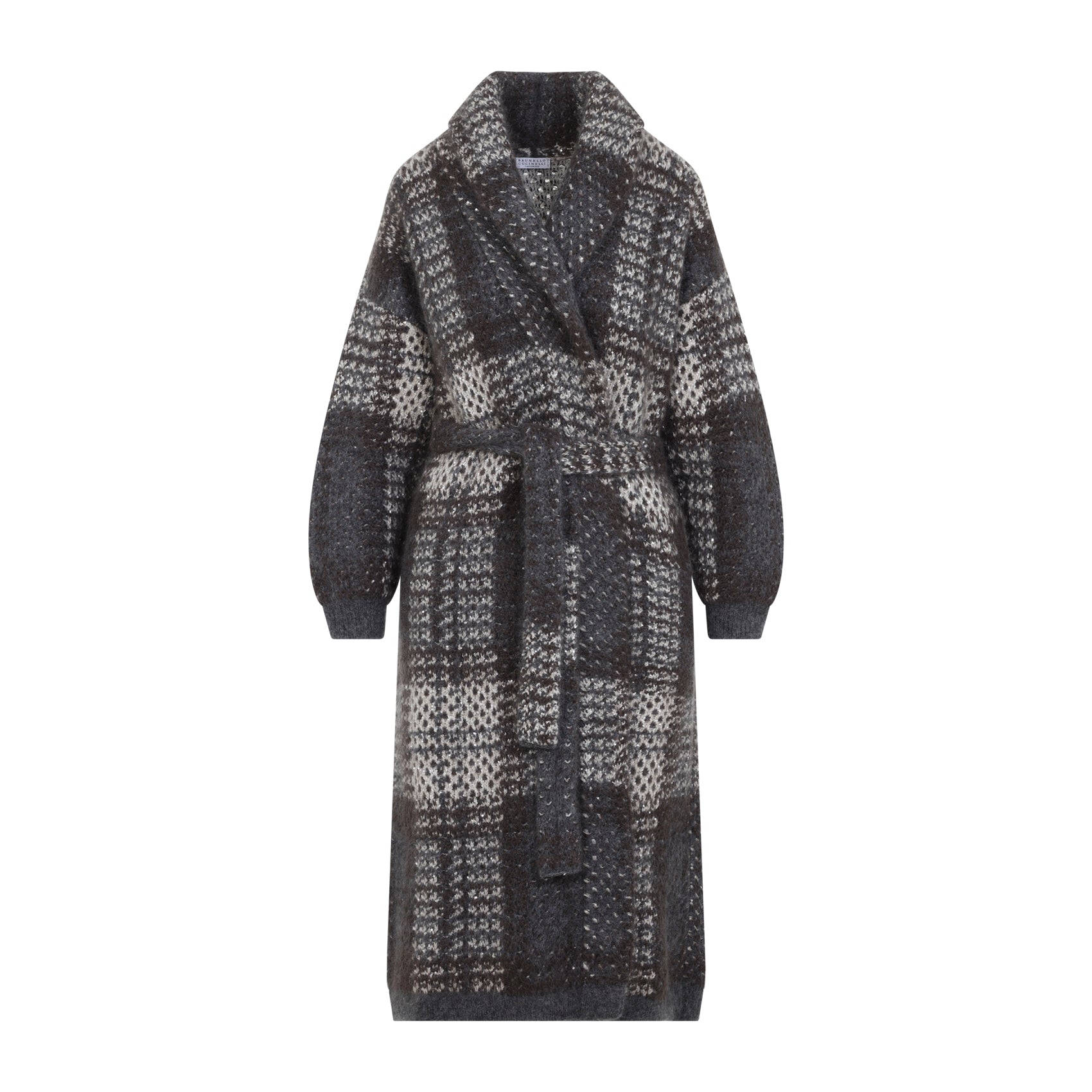 Brunello Cucinelli Macrocheck Cardigan Coat Women BRUNELLO CUCINELLI