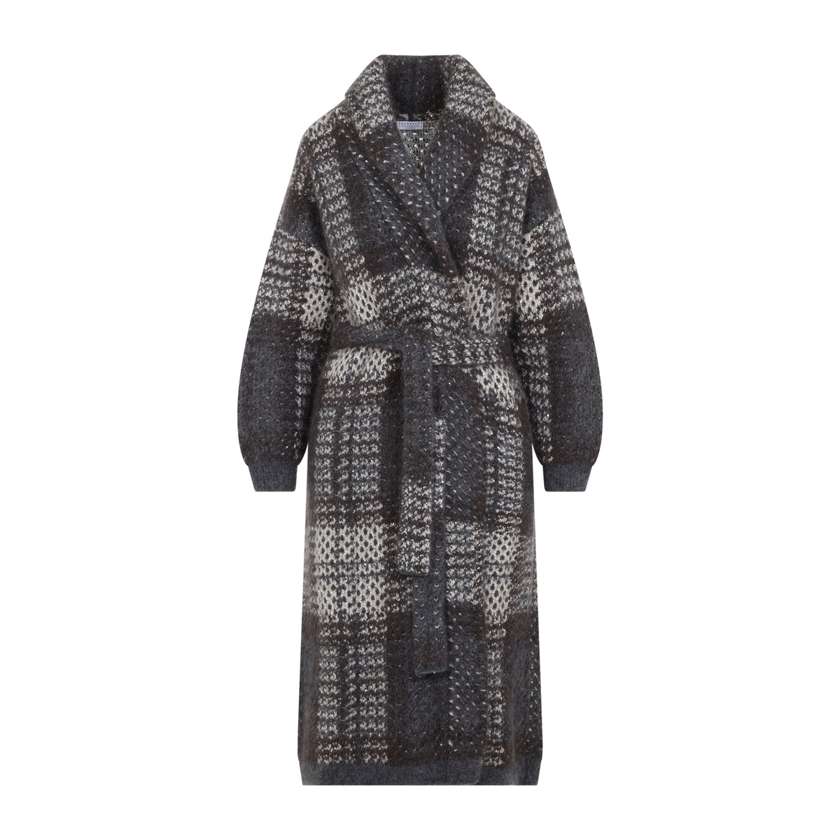 Brunello Cucinelli Macrocheck Cardigan Coat Women BRUNELLO CUCINELLI