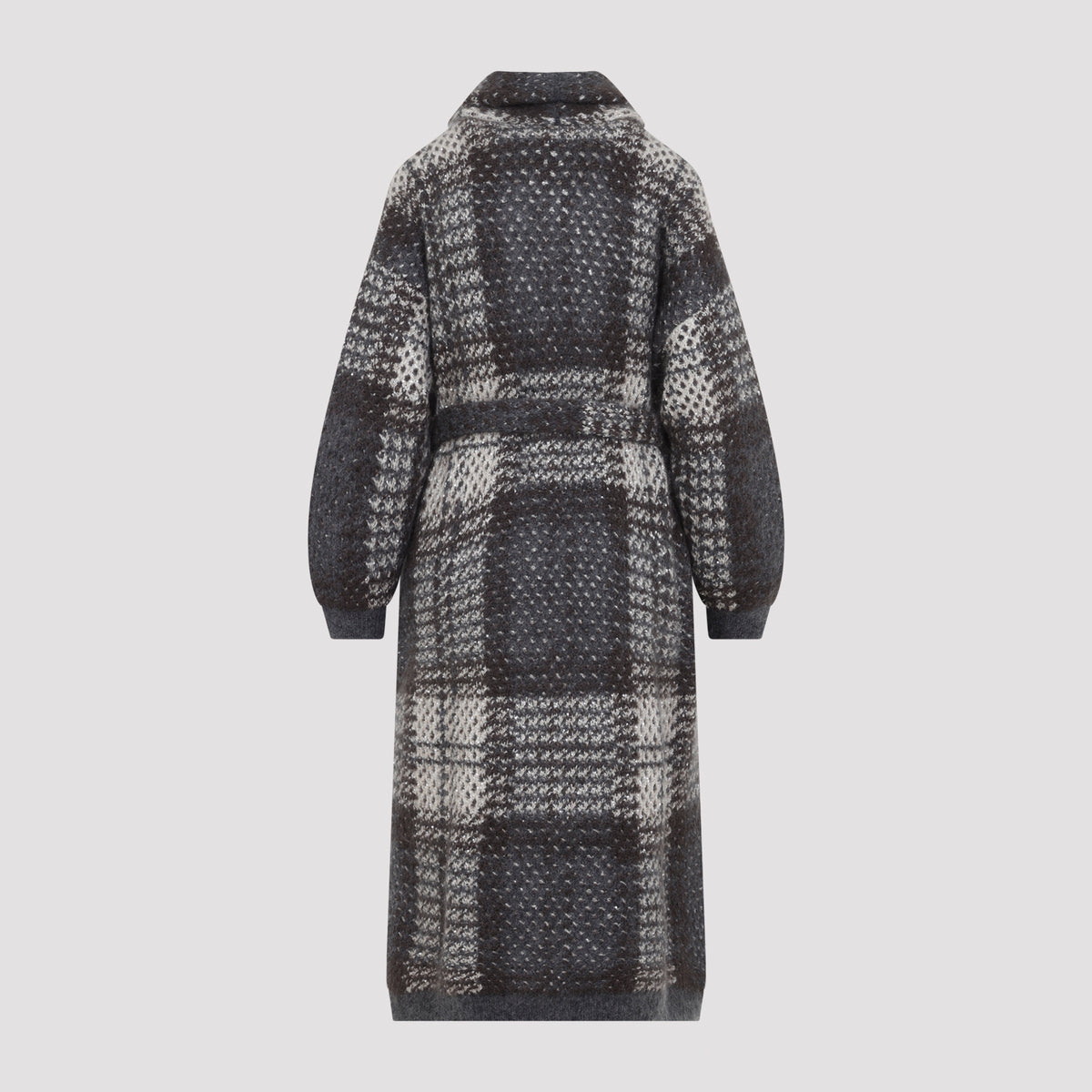 Brunello Cucinelli Macrocheck Cardigan Coat Women BRUNELLO CUCINELLI