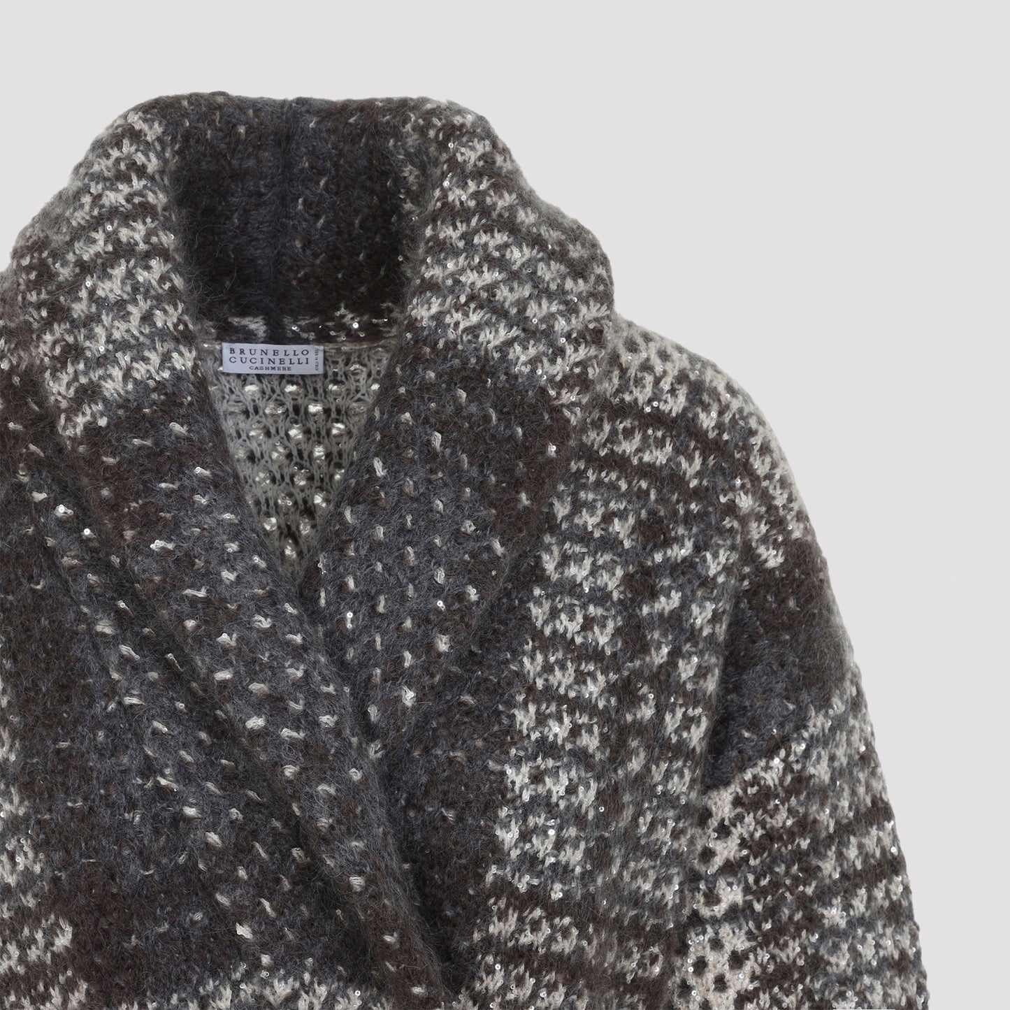 Brunello Cucinelli Macrocheck Cardigan Coat Women BRUNELLO CUCINELLI