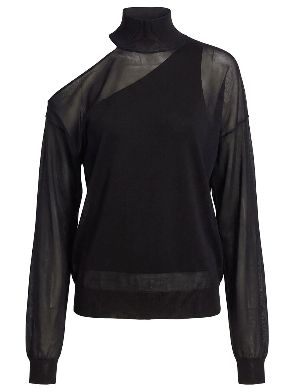 Fendi Women Maglia In Organza Di Seta Nera FENDI