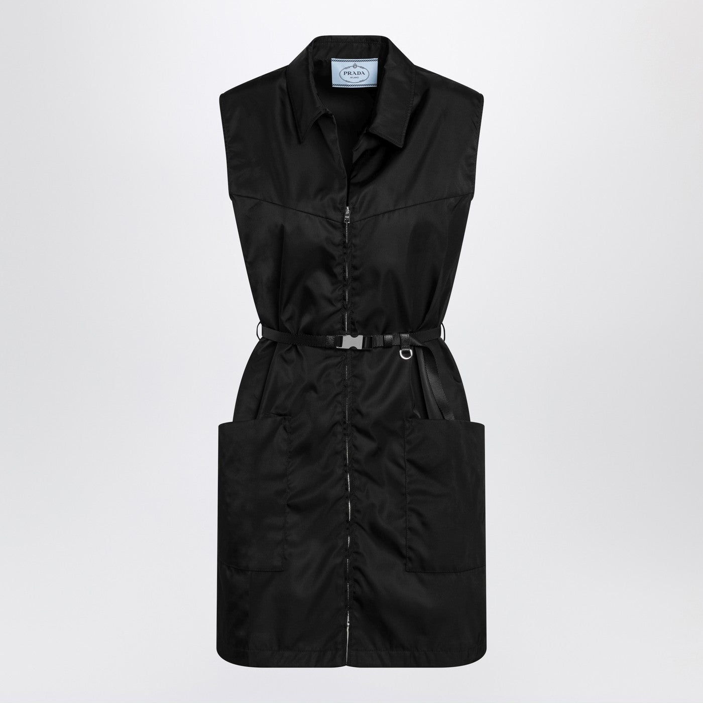 Prada Black Short Re-Nylon Dress Women PRADA