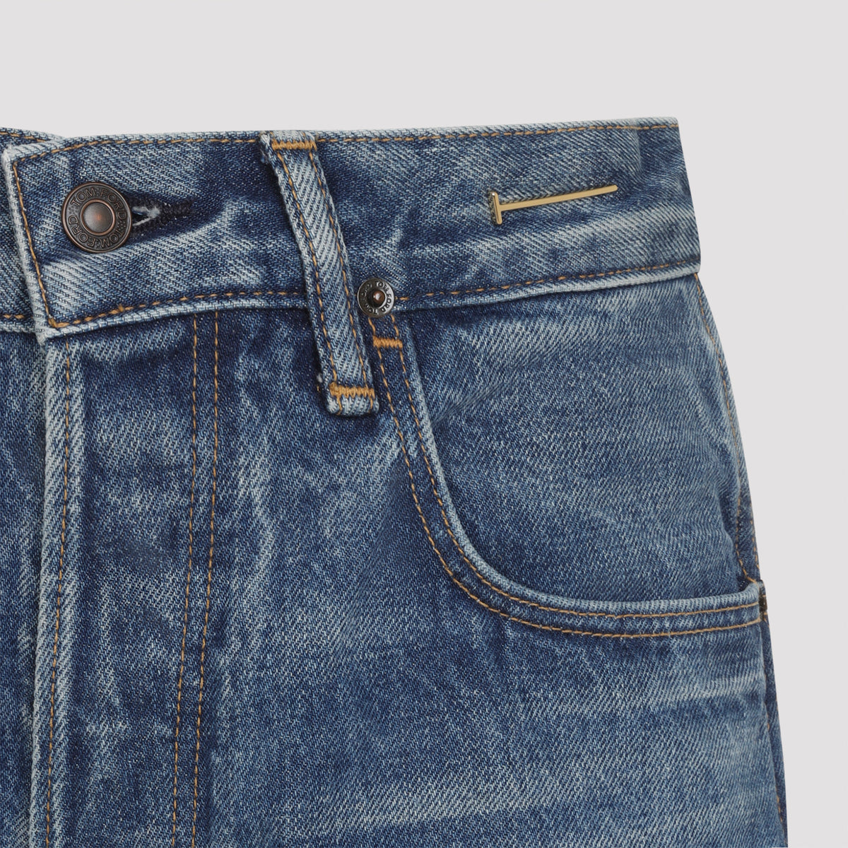 Tom Ford Stonewashed Denim Melanie Straight Trousers Women TOM FORD