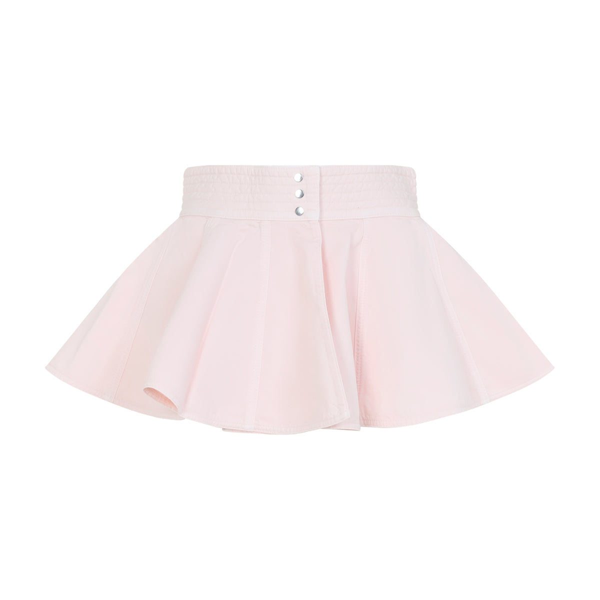 Alaïa Peplum Belt Tinted Denim Skirt Women ALAIA