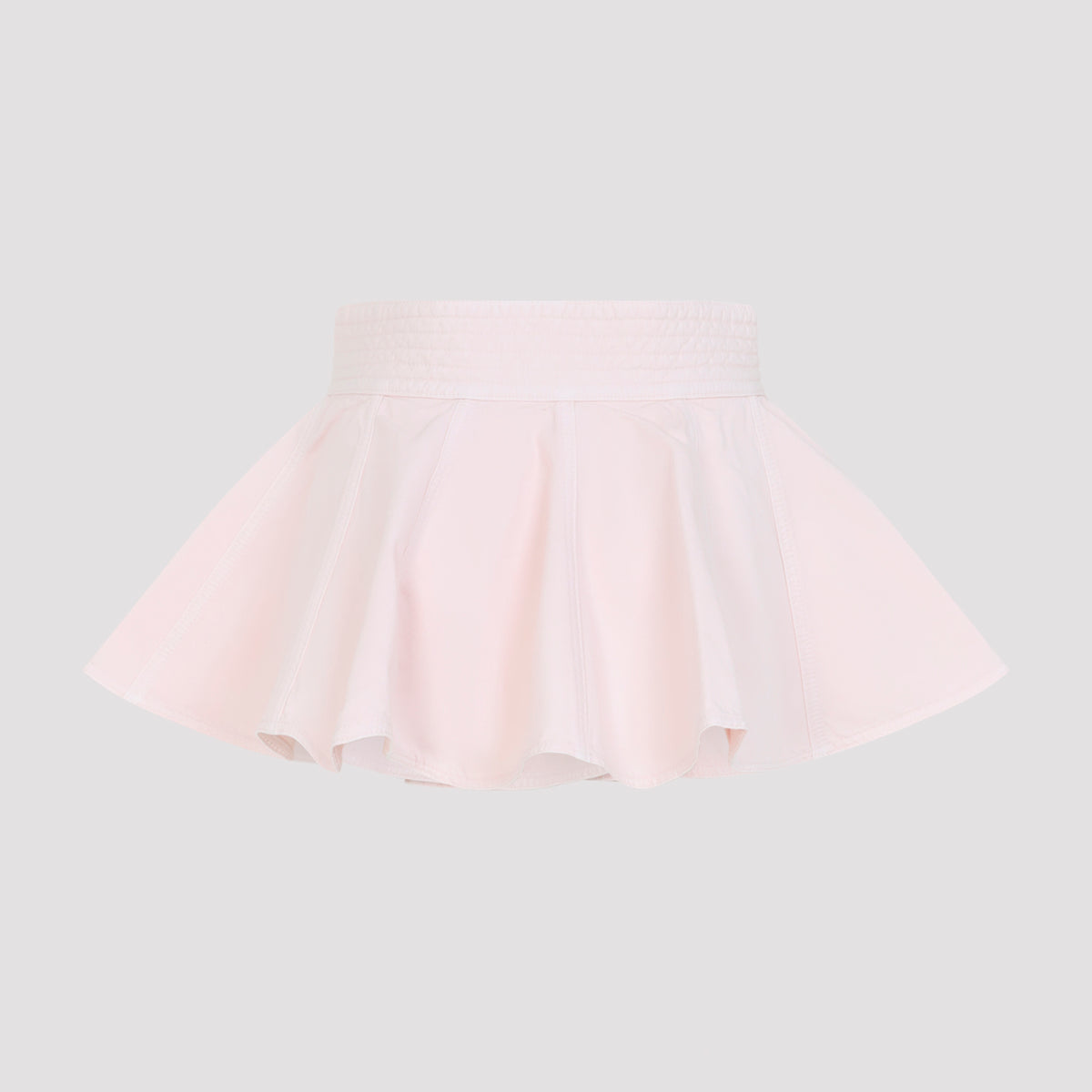 Alaïa Peplum Belt Tinted Denim Skirt Women ALAIA