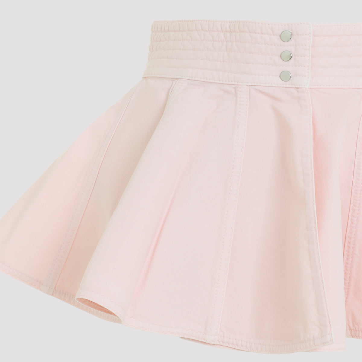 Alaïa Peplum Belt Tinted Denim Skirt Women ALAIA