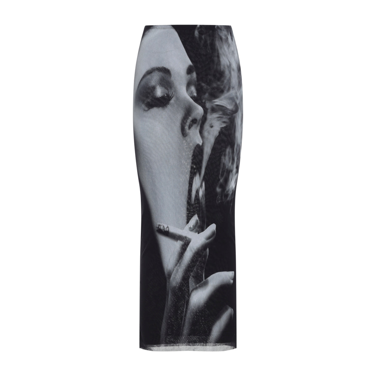 Jean Paul Gaultier Mesh Printed Smoking Women Long Skirt Women JEAN PAUL GAULTIER