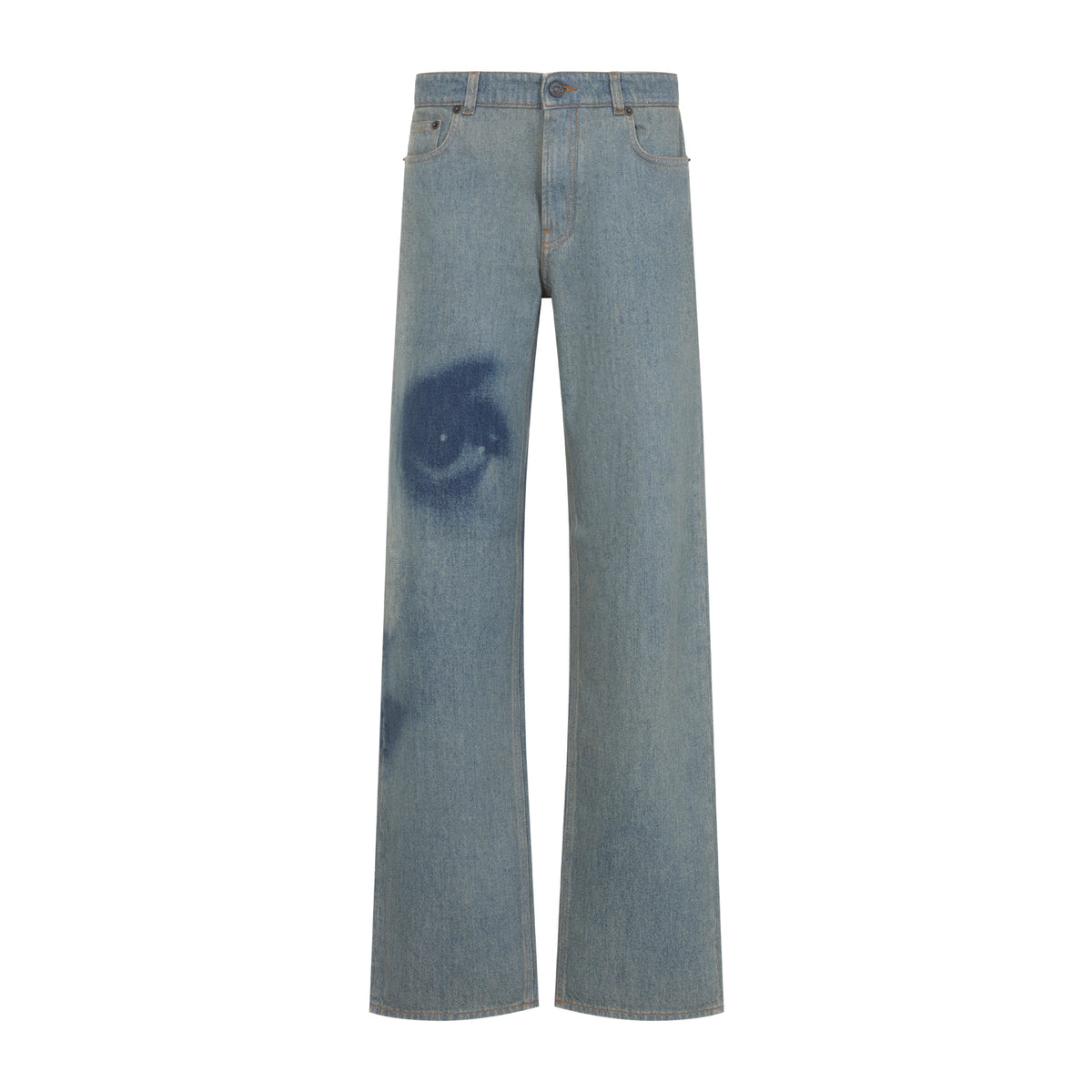 Jean Paul Gaultier Face Print Straingh Leg Denim Jeans Women JEAN PAUL GAULTIER