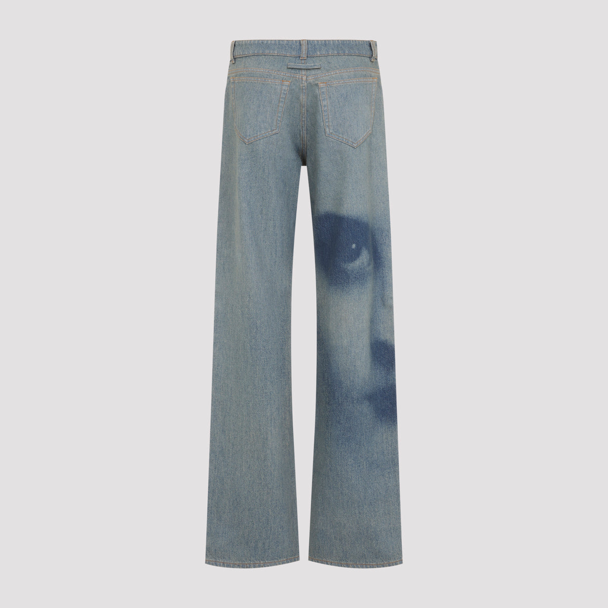 Jean Paul Gaultier Face Print Straingh Leg Denim Jeans Women JEAN PAUL GAULTIER