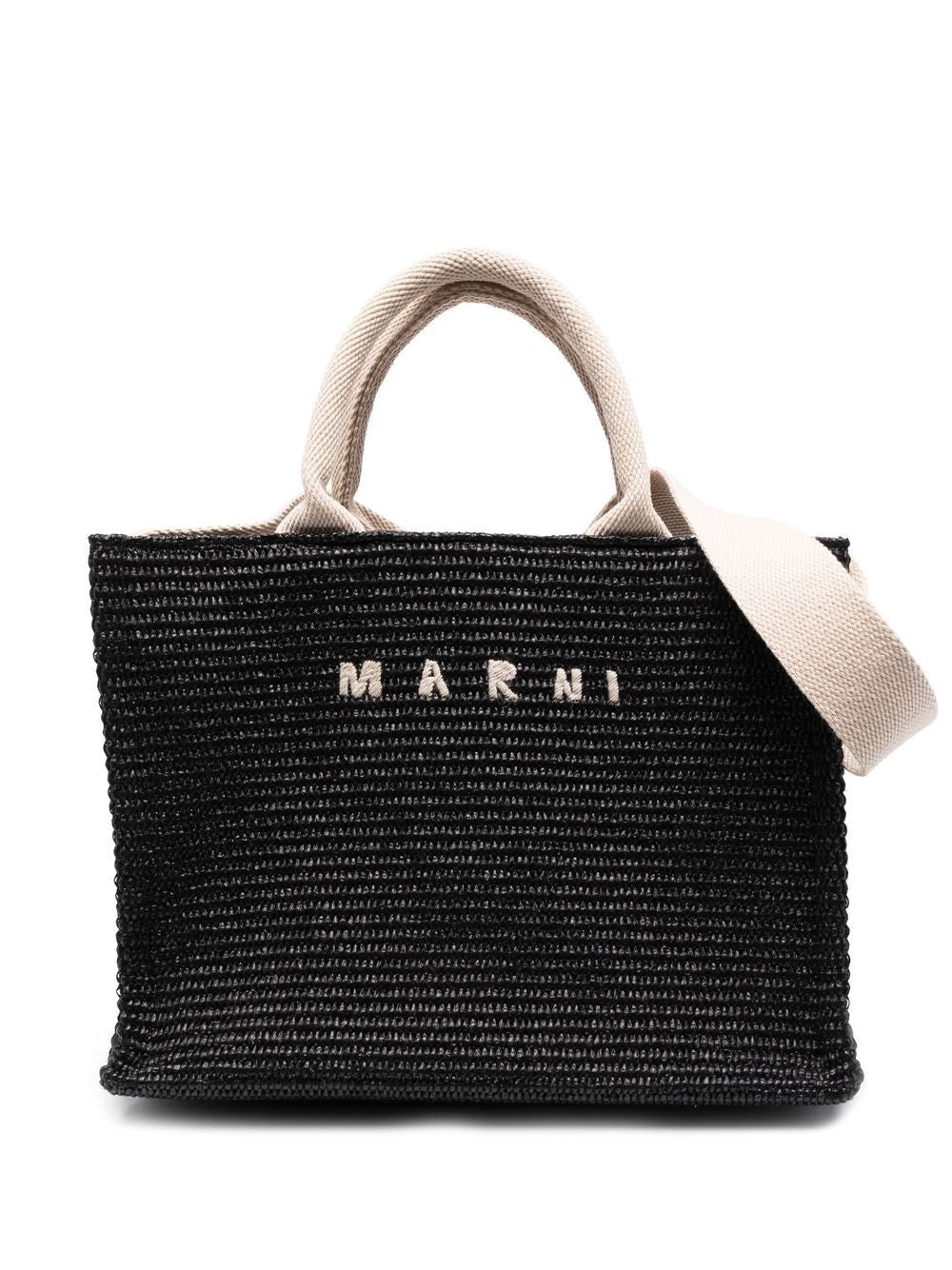 Marni Women Raffia-Effect Small Tote Bag MARNI