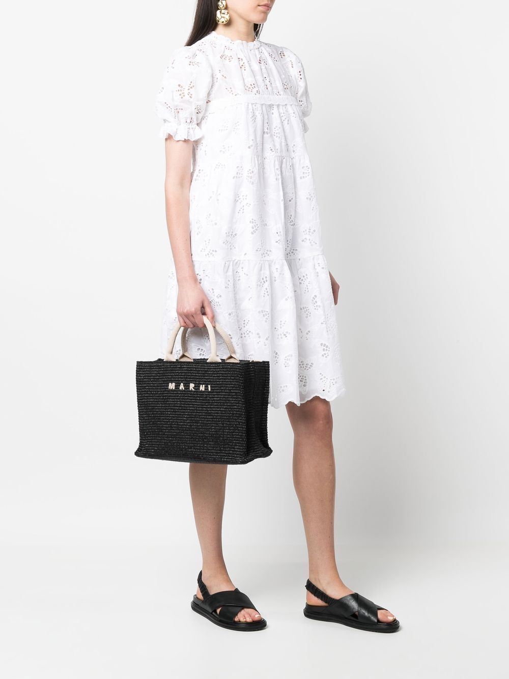Marni Women Raffia-Effect Small Tote Bag MARNI