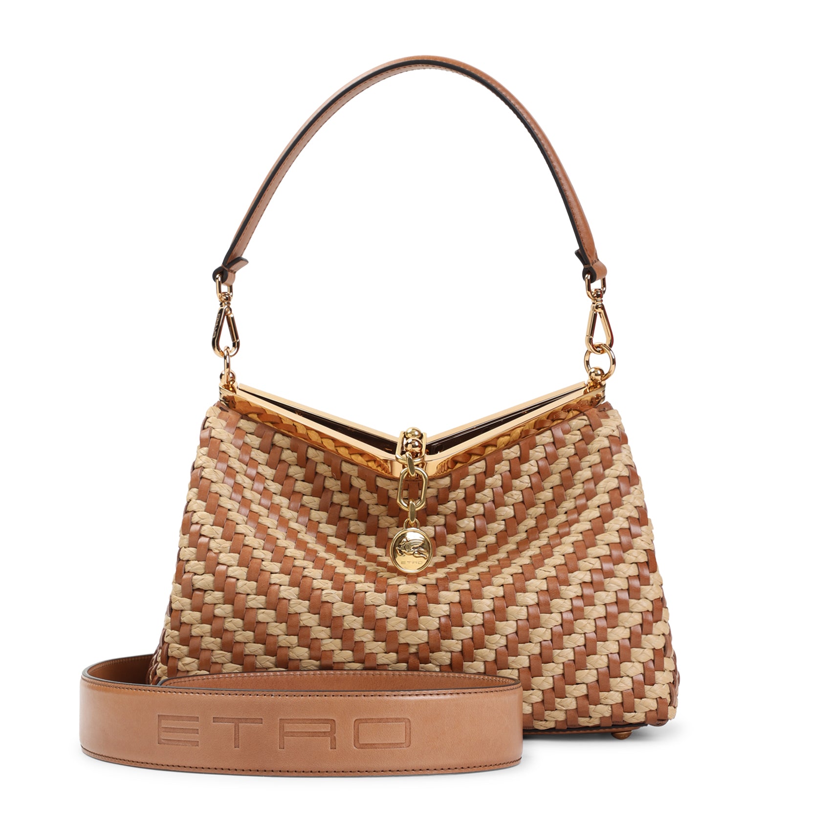 Etro Vela M Rafia Shoulder Bag Women ETRO