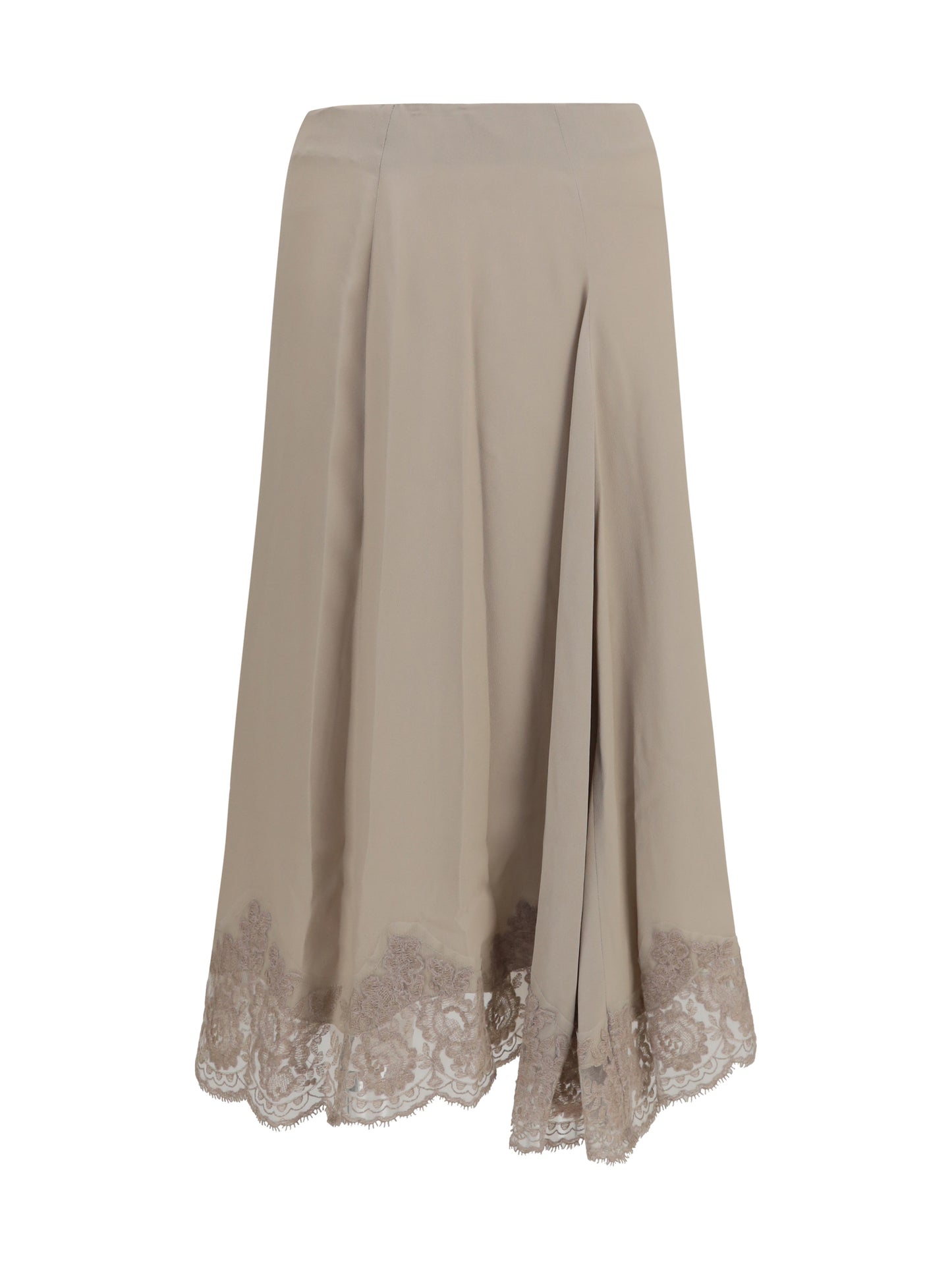 P.A.R.O.S.H. Women Silk Blend Midi Skirt With Lace Hem P.A.R.O.S.H.