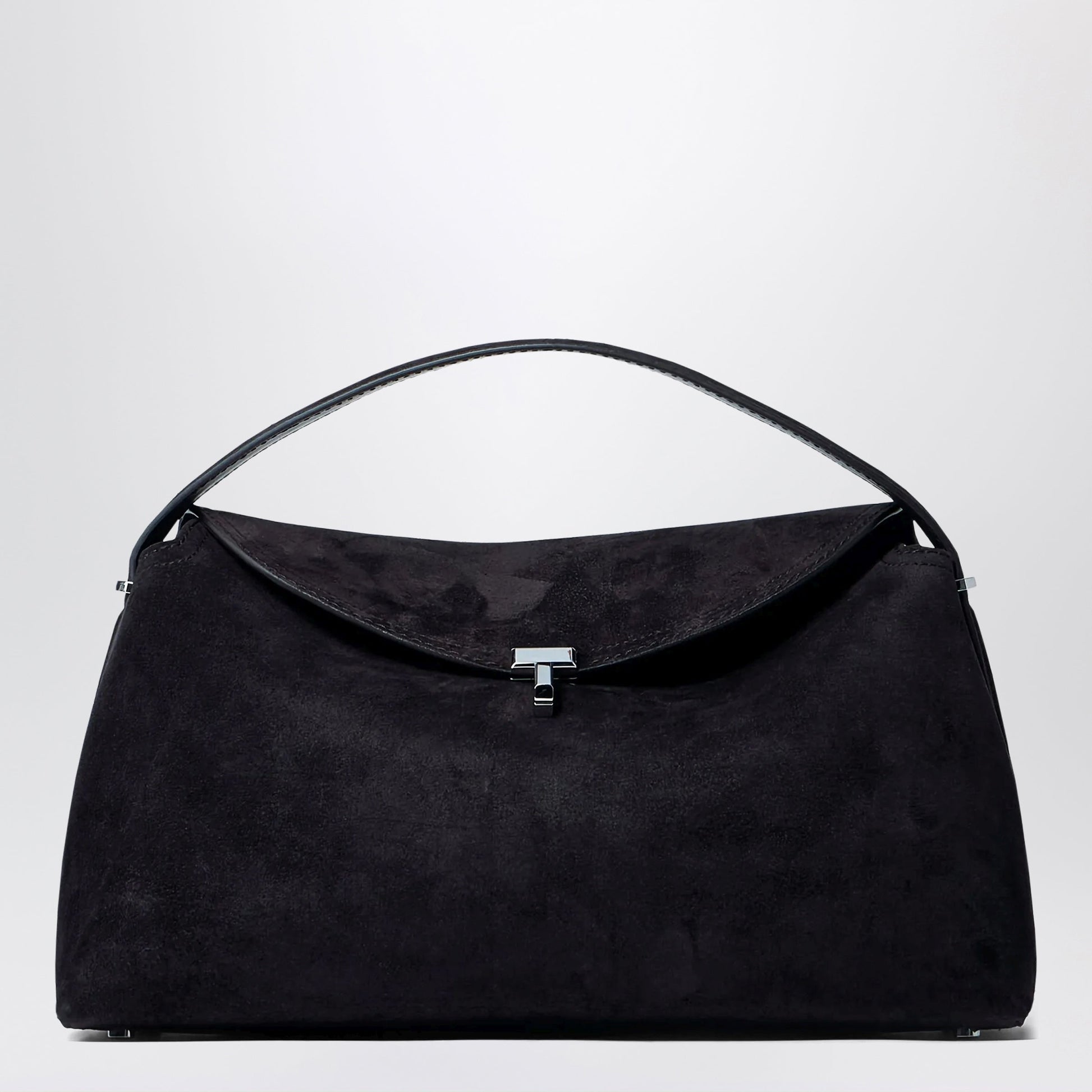 Toteme T-Lock Bag Brown Espresso In Suede Leather Women TOTEME