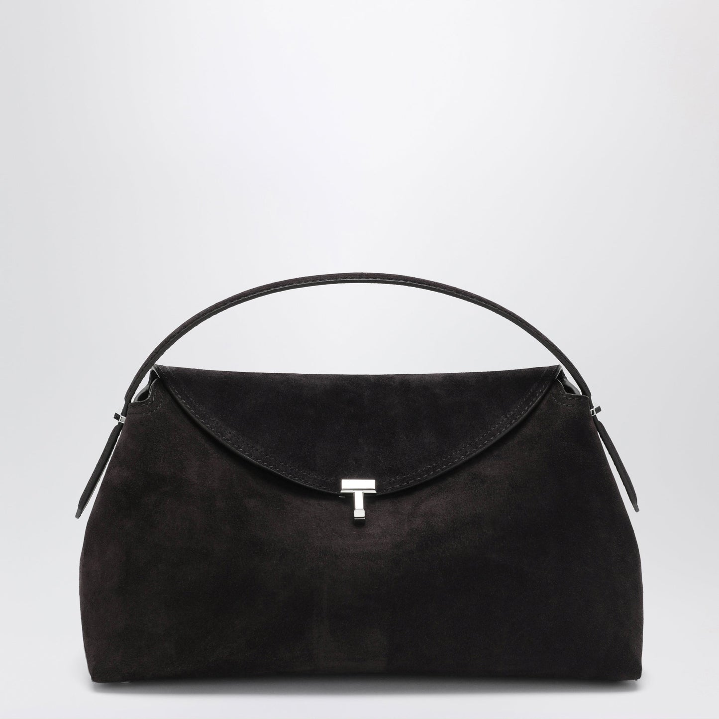 Toteme T-Lock Bag Brown Espresso In Suede Leather Women TOTEME