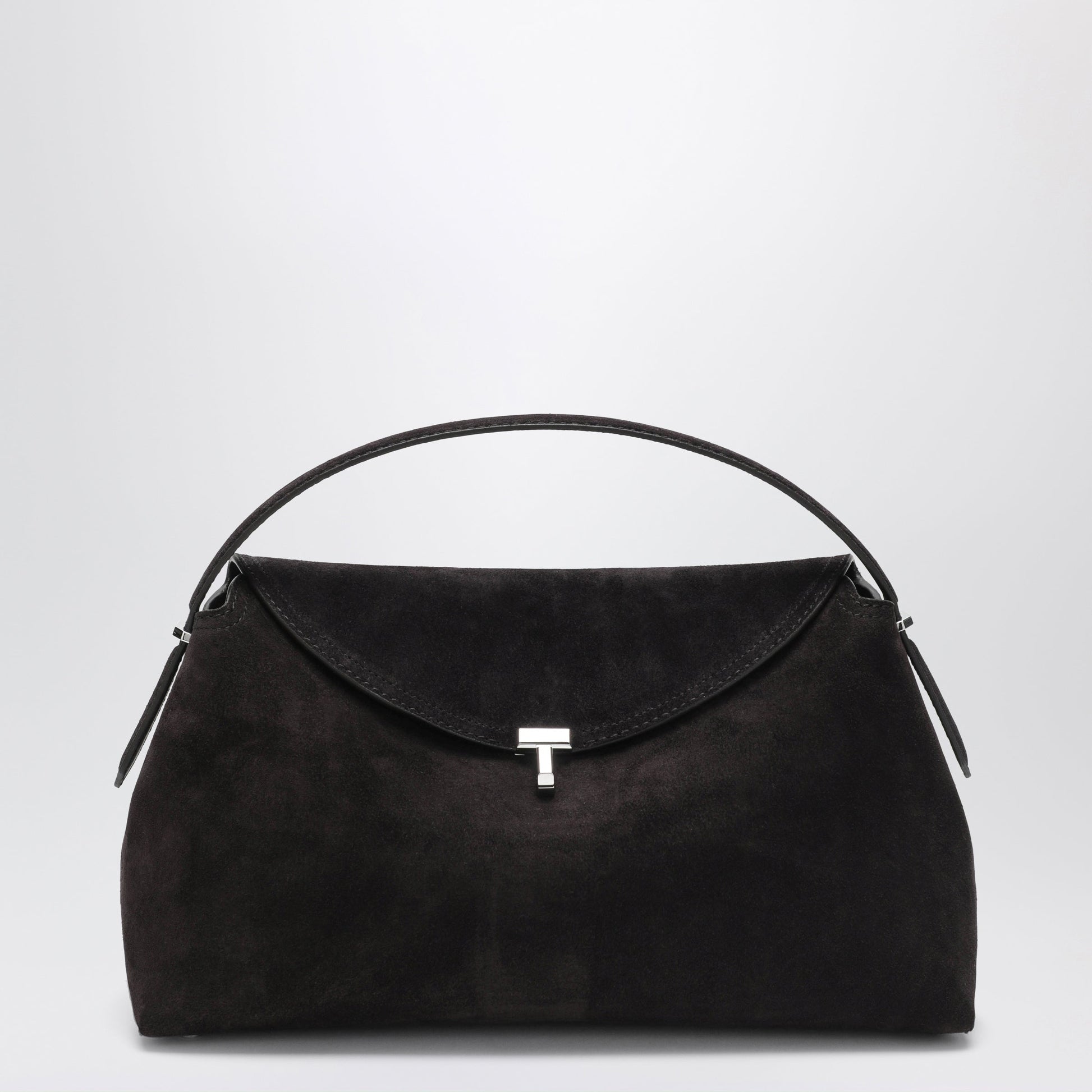 Toteme T-Lock Bag Brown Espresso In Suede Leather Women TOTEME