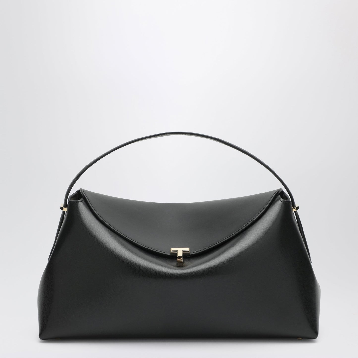 Toteme Black Leather T-Lock Bag Women TOTEME